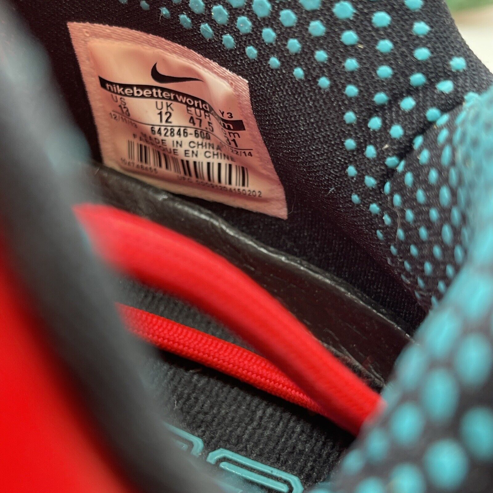 Size 13 - Nike LeBron 11 Elite Hero Pack Red  Blue Black Suede (642846-600)