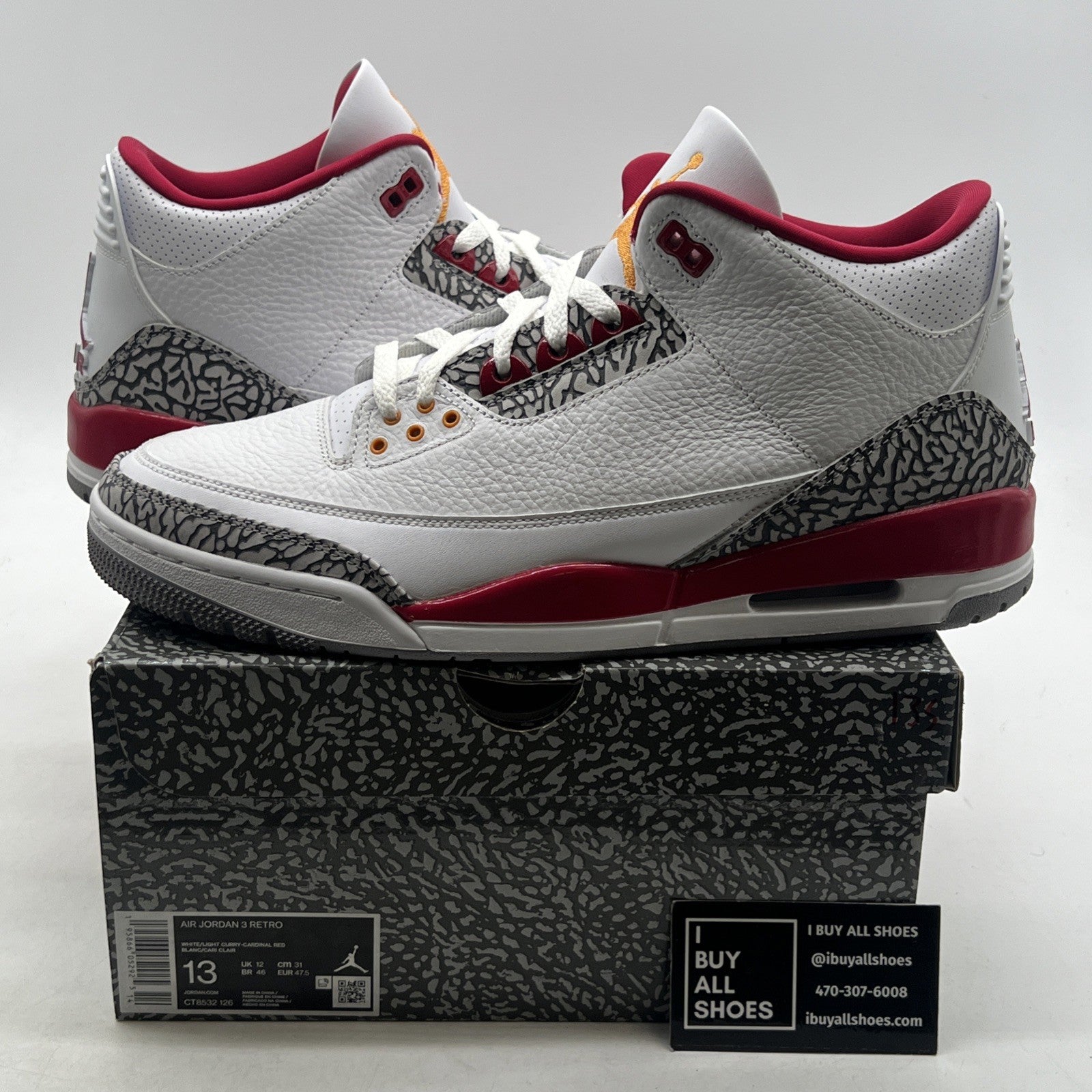 Size 13 - Air Jordan 3 Retro Mid Cardinal Red (CT8532-126)