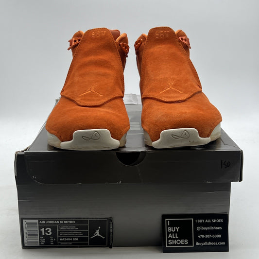 Size 13 - Air Jordan 18 Retro Orange Suede (AA2494-801)