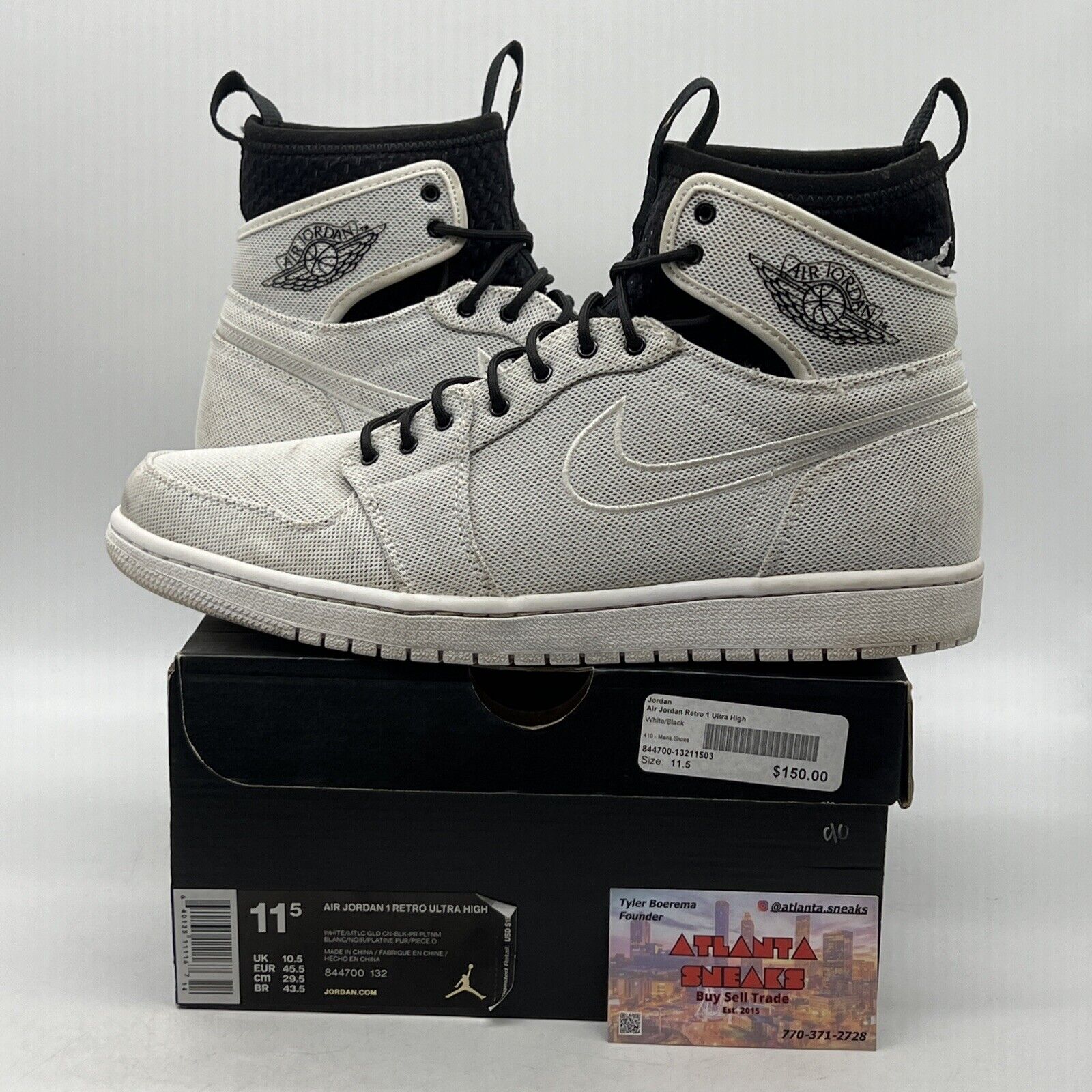 Size 11.5 - Air Jordan 1 Ultra High White Gold (844700-132)