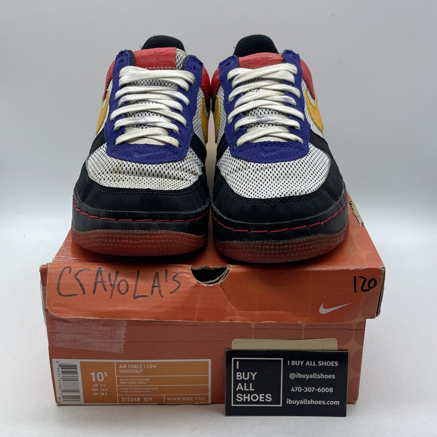Size 10.5 - Nike Air Force 1 Inside Out Low Albis Pack Suede (312268-071)