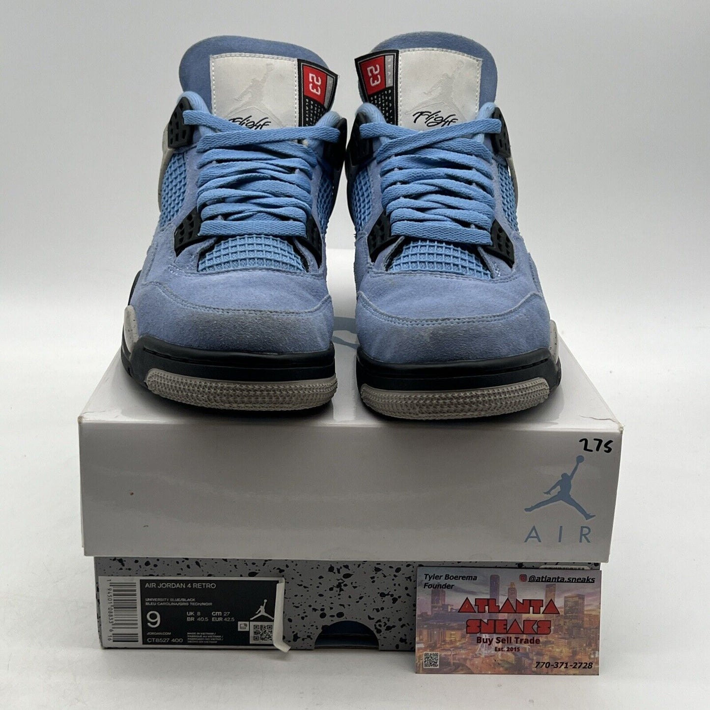 Size 9 - Jordan 4 Retro Mid University Blue (CT8527-400)