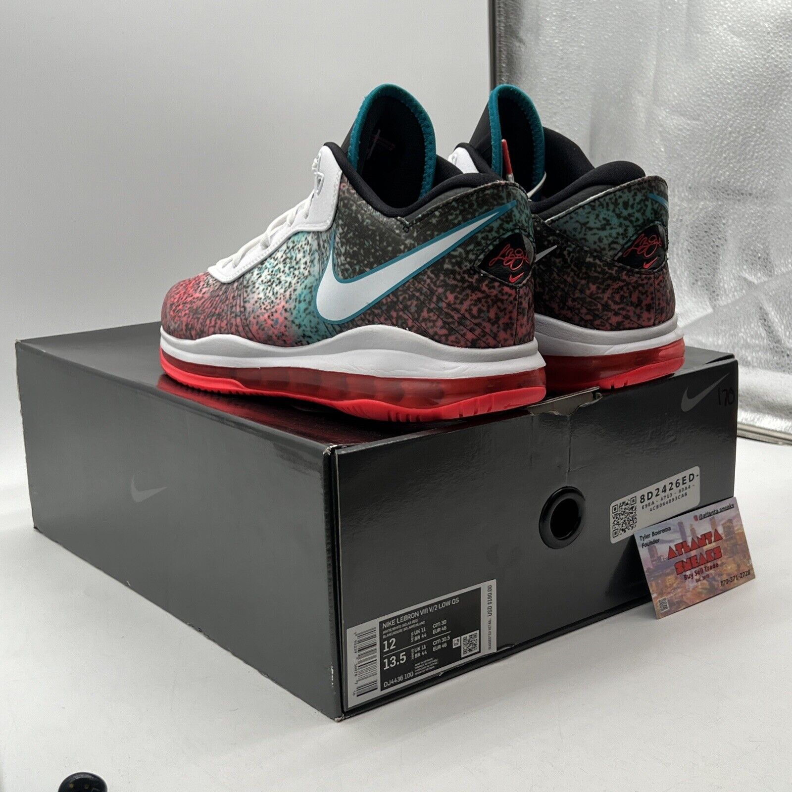 Size 12 - Nike LeBron 8 V/2 Retro 2021 Low Miami Night Pink Blue (DJ4436-100)