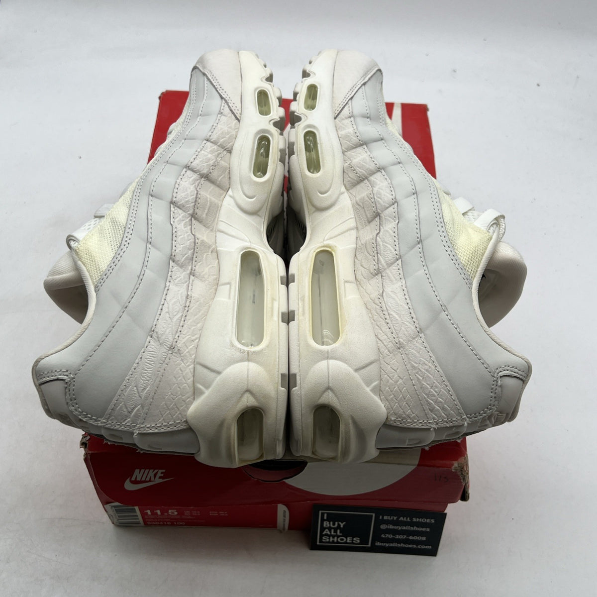Size 11.5 - Nike Air Max 95 Premium Summit White (538416-100)