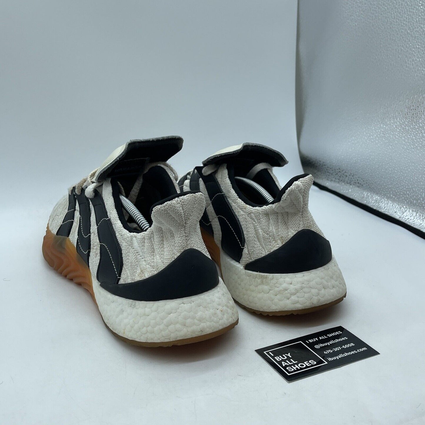 Size 13.5 - adidas Sobakov Boost Chalk Gum Brown Black Suede Leather (BD7674)