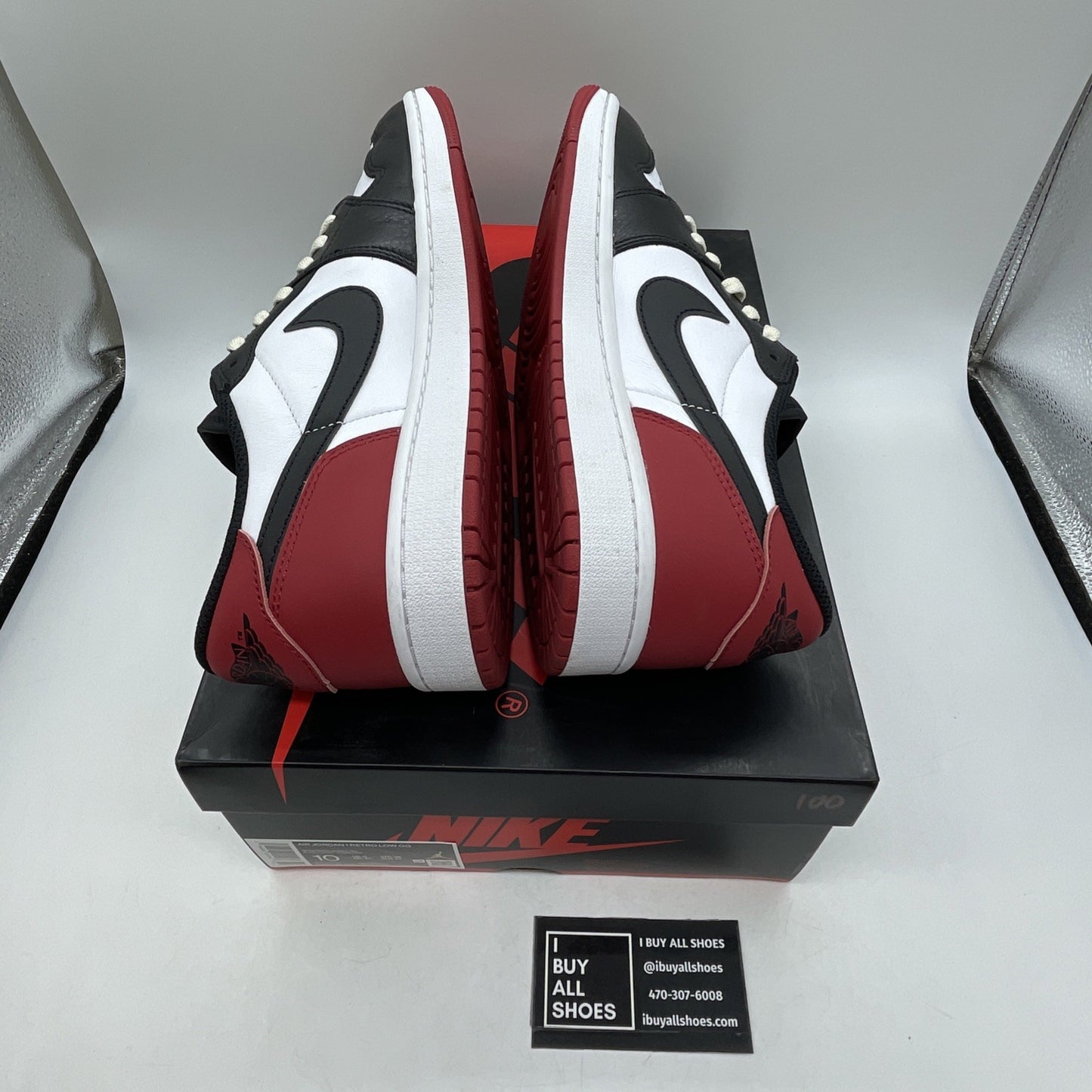 Size 10 - Air Jordan 1 Retro OG Low Black Toe (CZ0790-106)