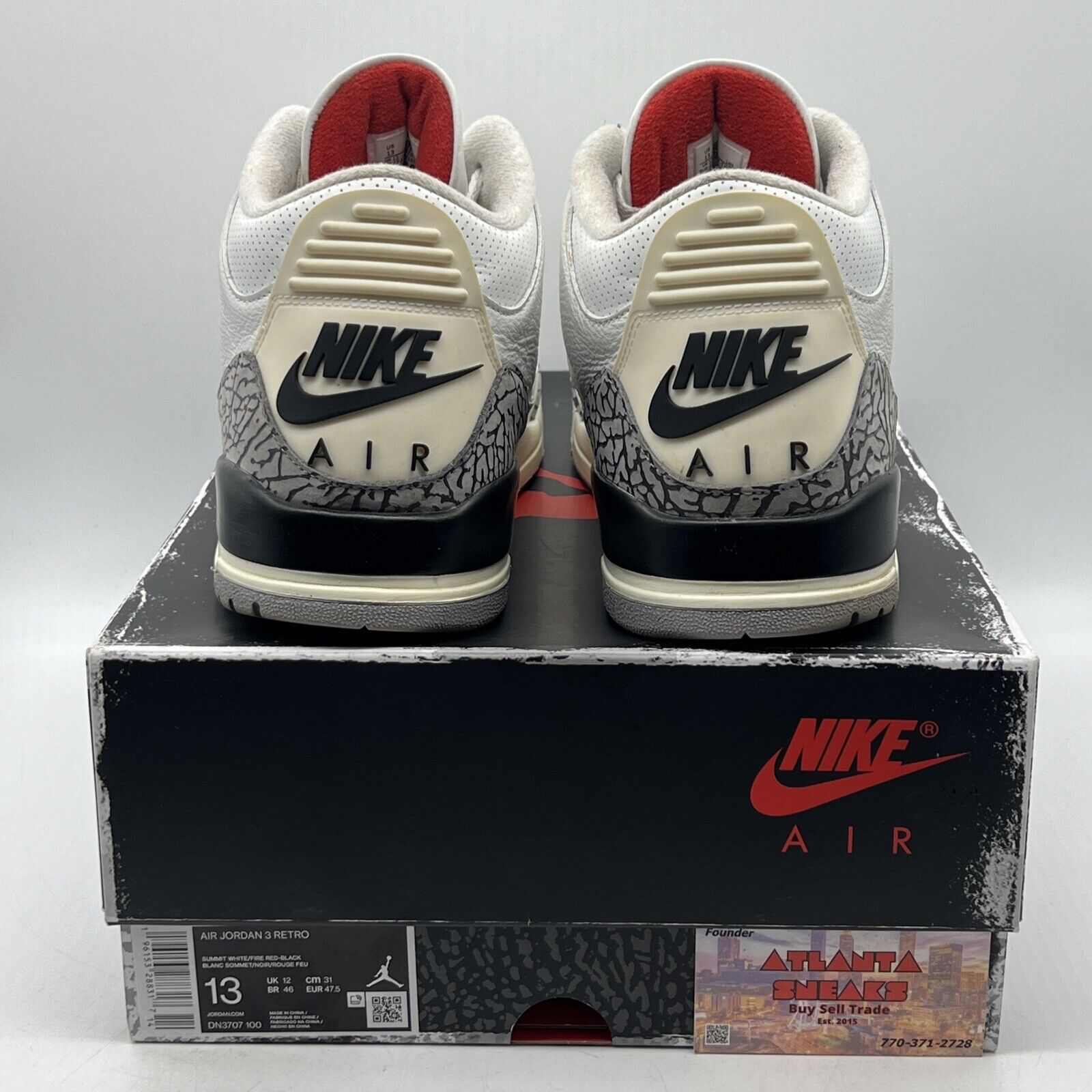 Size 13 - Jordan 3 Retro Mid White Cement Reimagined Red Black (DN3707-100)