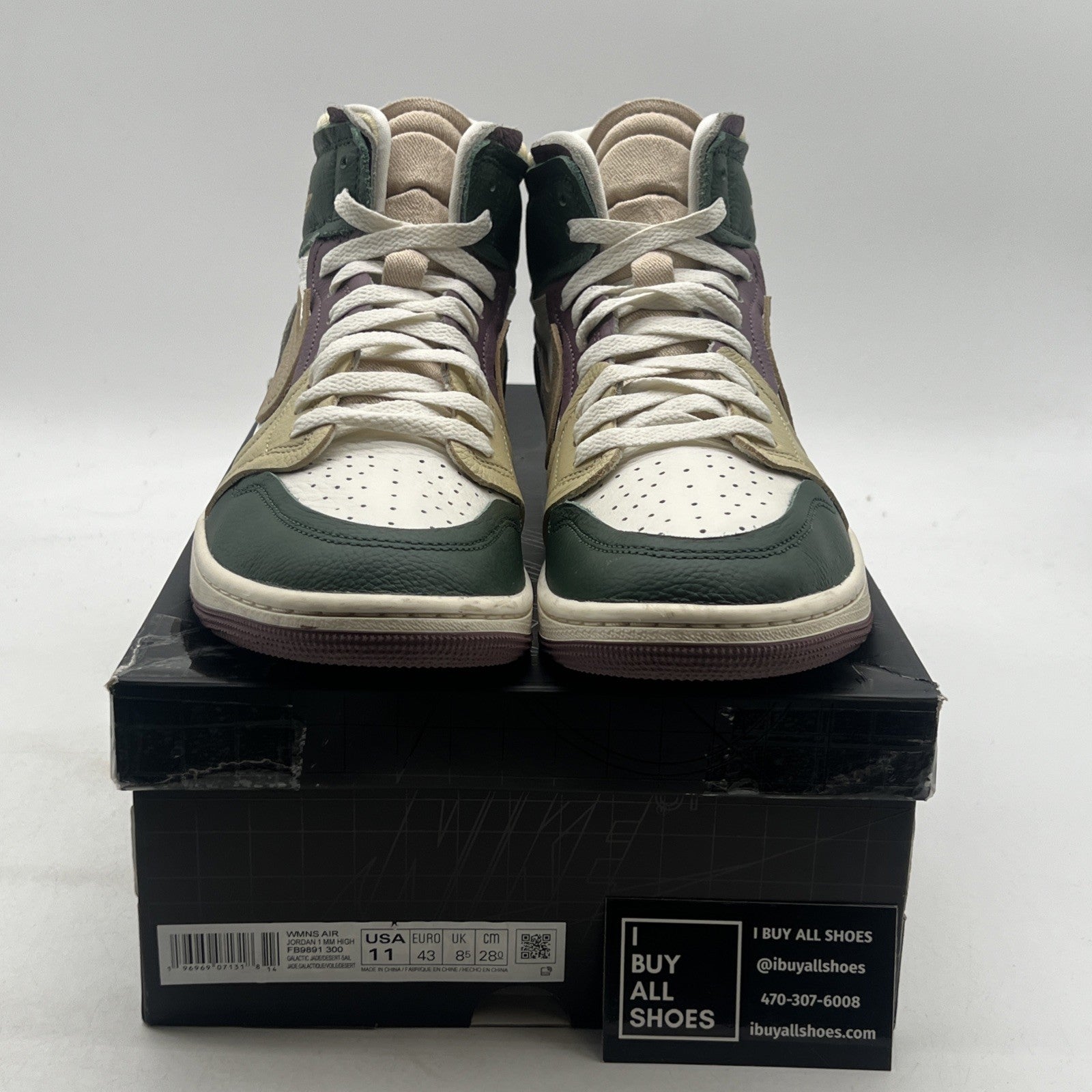 Size 11 - Air Jordan 1 Method of Make High Galactic Jade W (FB9891-300)