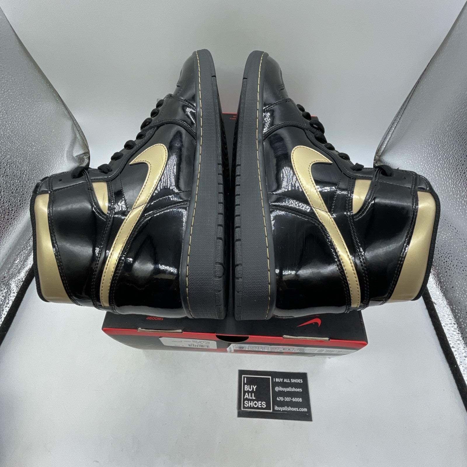 Size 14 - Air Jordan 1 Black Metallic Gold 2020 (555088-032)