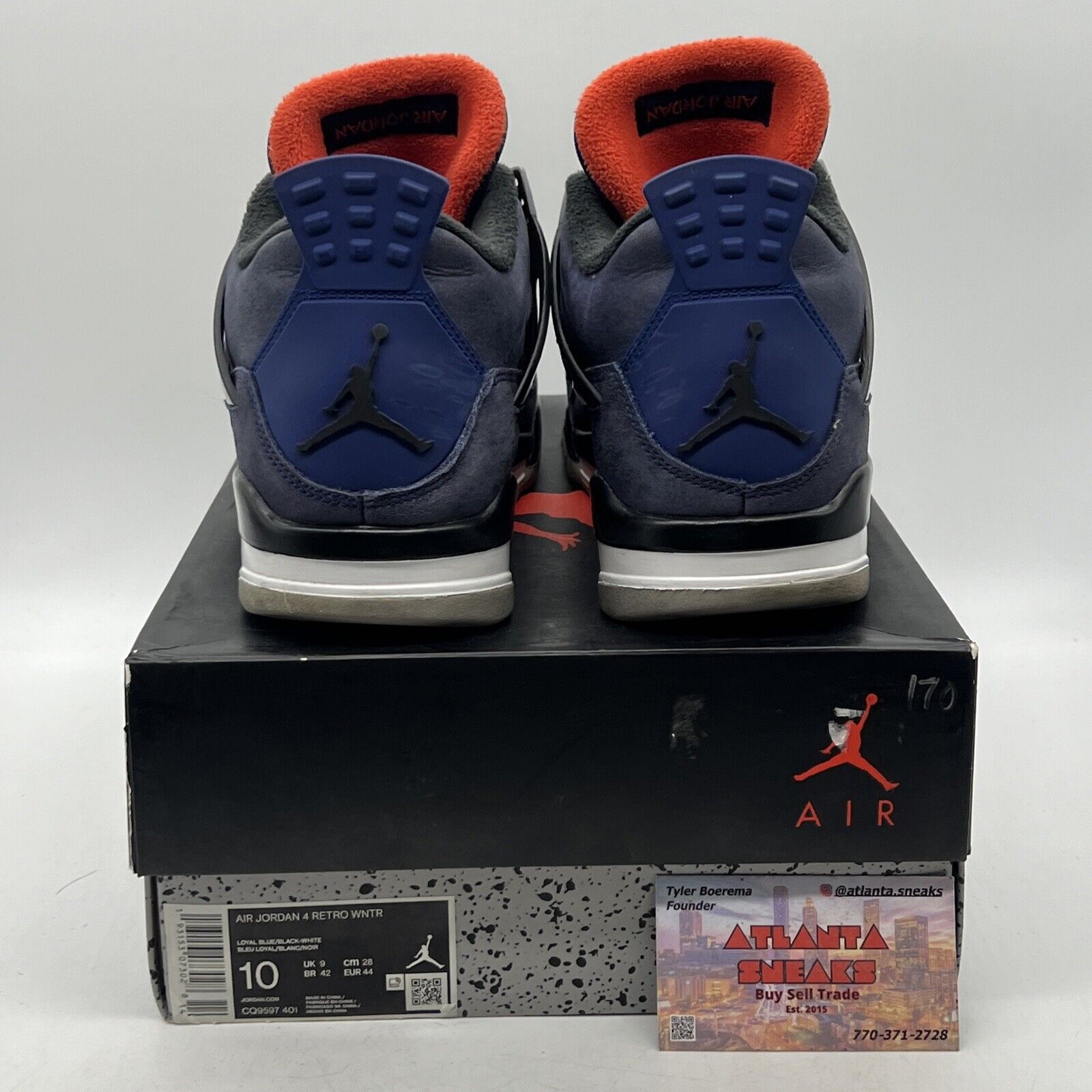 Size 10 - Jordan 4 Winter Loyal Blue 2019 Black Red Blue (CQ9597-401)