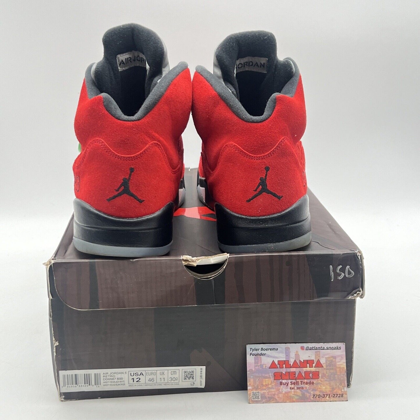 Size 12 - Jordan 5 Retro Mid Raging Bull Black Grey Suede (DD0587-600)