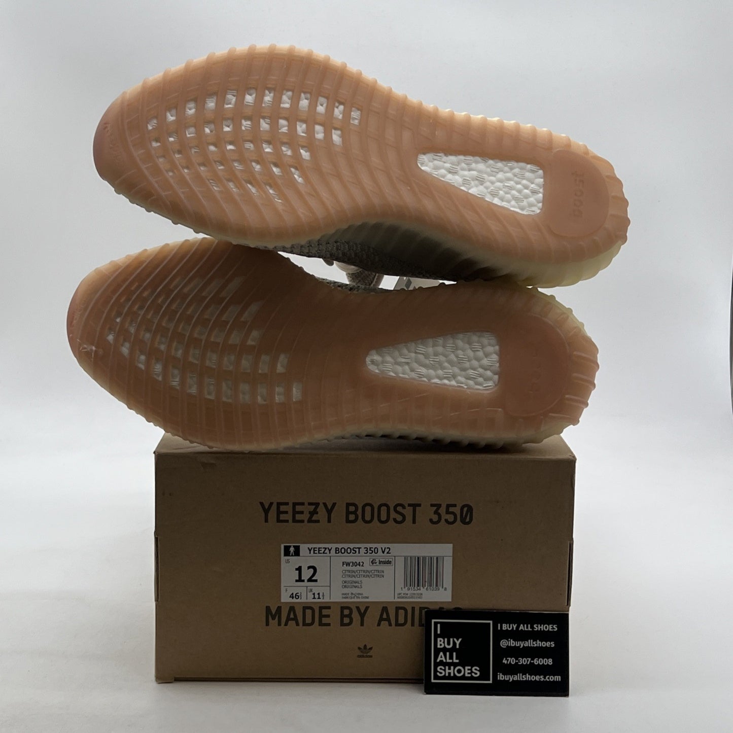Size 12 - Yeezy Boost 350 V2 Citrin Non-Reflective (FW3042)