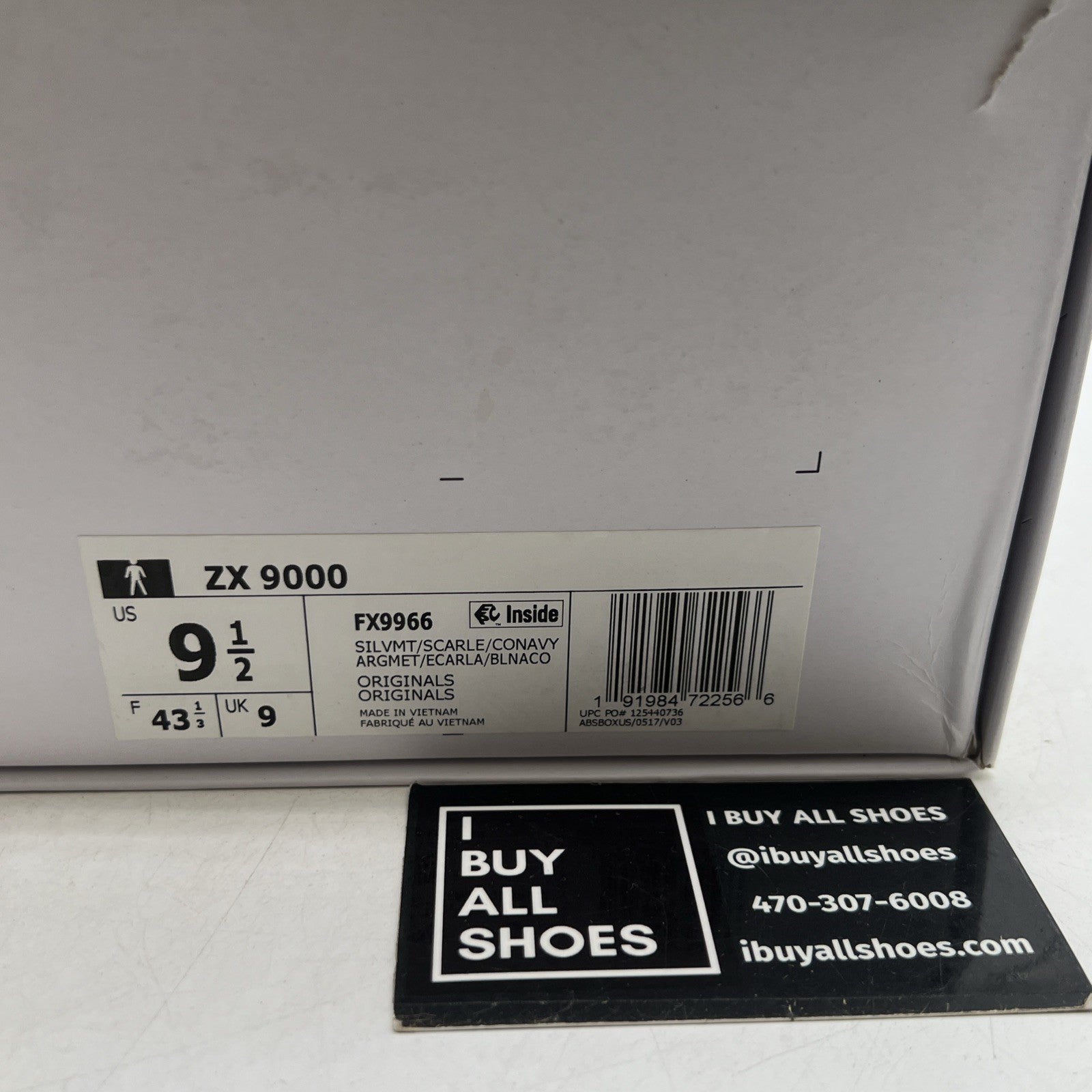 Size 9.5 -  Adidas ZX 9000, (FX9966)