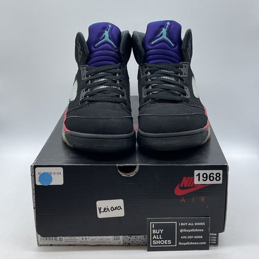 Size 11.5 - Jordan 5 Retro Top 3 Black Red White Purple Suede (CZ1786-001)
