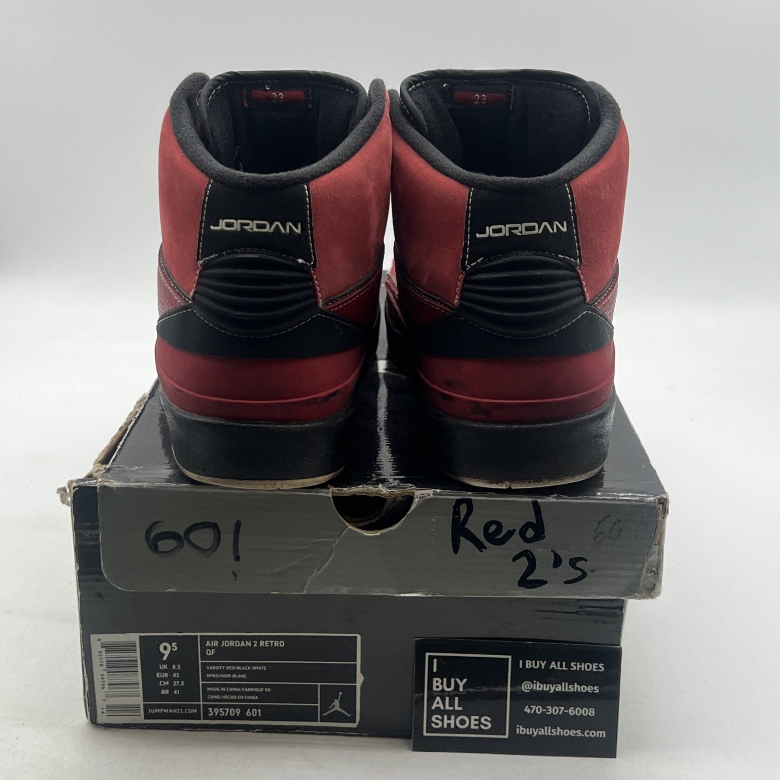 Size 9.5 - Air Jordan 2 Retro QF Candy Red (395709-601)