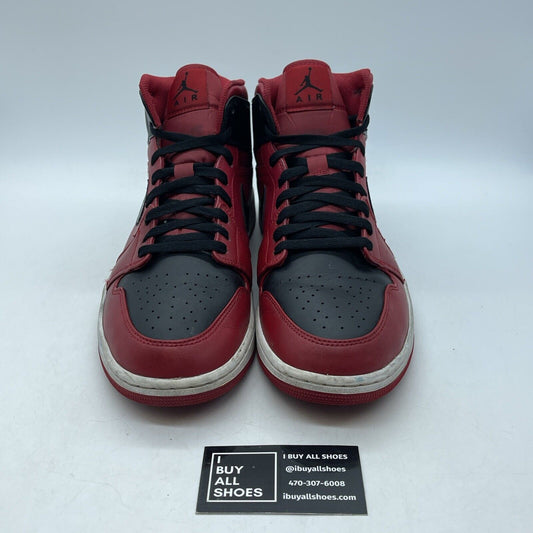 Size 11.5 - Jordan 1 Mid Reverse Bred Red Black White Leather (554724-660)