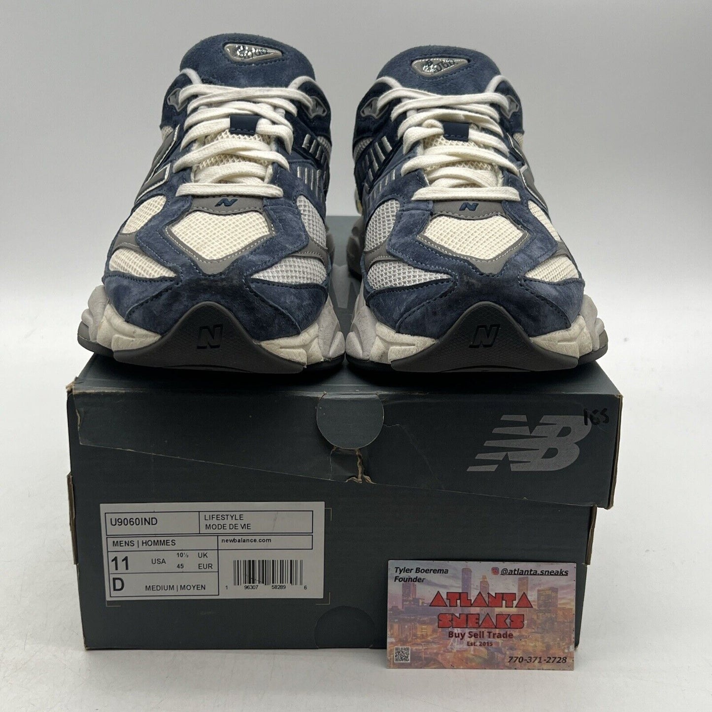 Size 11 - New Balance 9060 Natural Indigo Grey Suede Navy (U906IND)