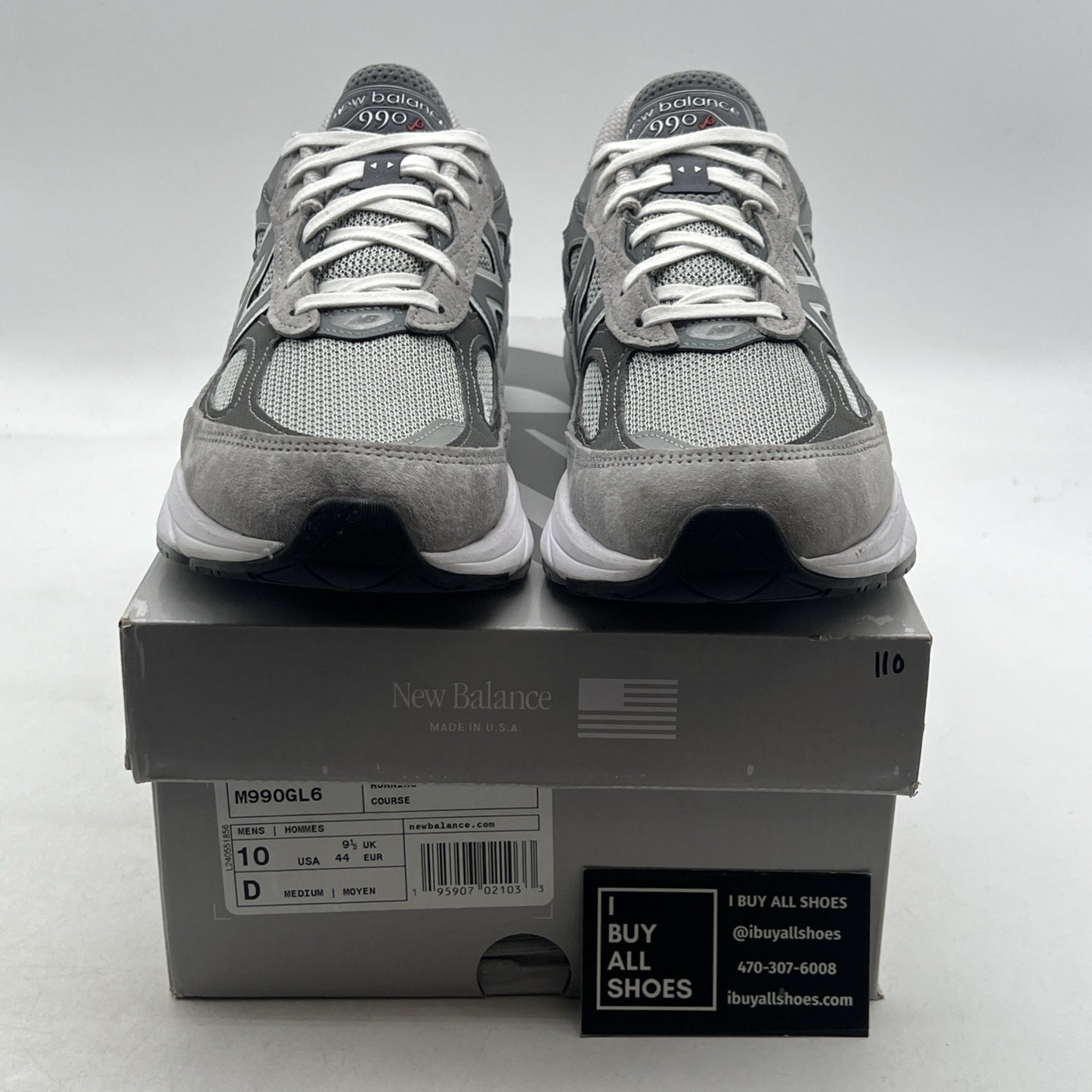 Size 10 - New Balance 990v6 Made in USA Castlerock (M990GL6)