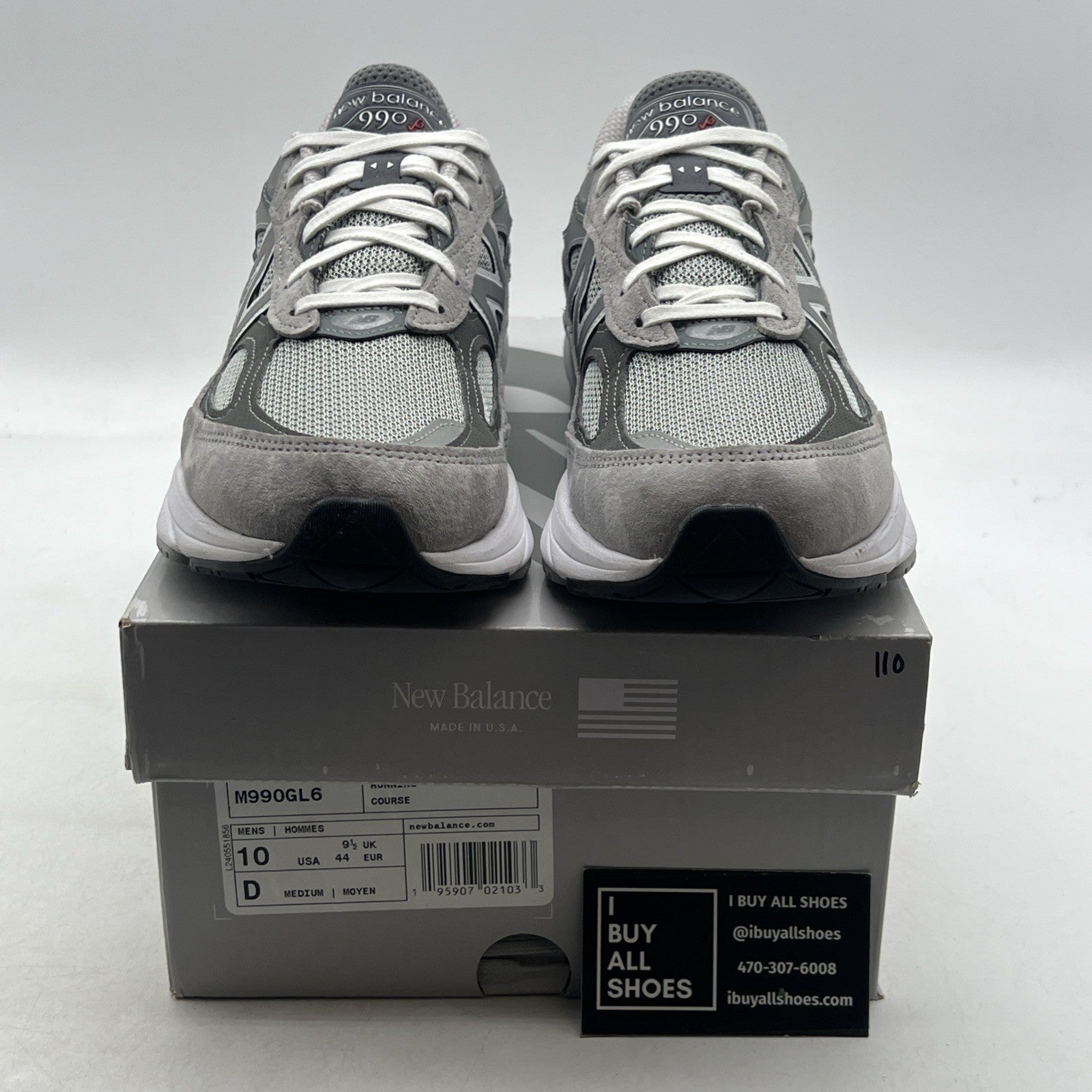 Size 10 - New Balance 990v6 Made in USA Castlerock (M990GL6)
