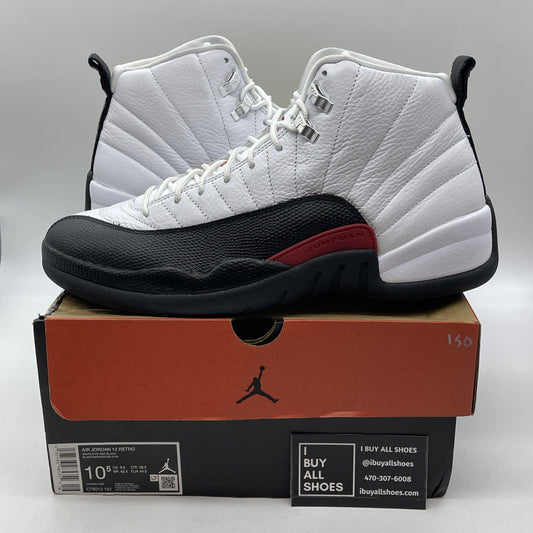 Size 10.5 - Air Jordan 12 Retro Taxi Flip White Black Leather (CT8013-162)