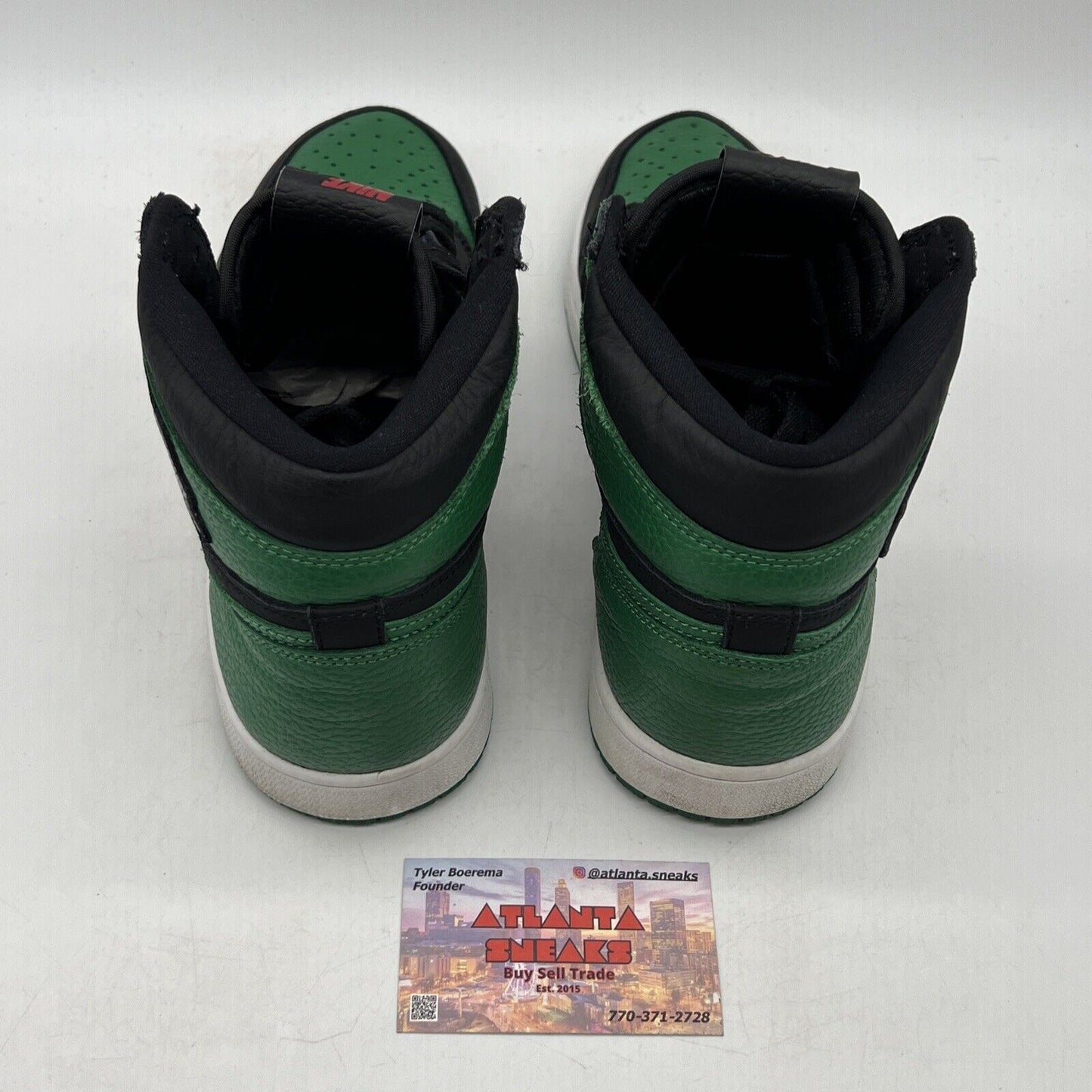 Size 9 - Jordan 1 Retro OG High Pine Green 2.0 Black Leather (555088-030)