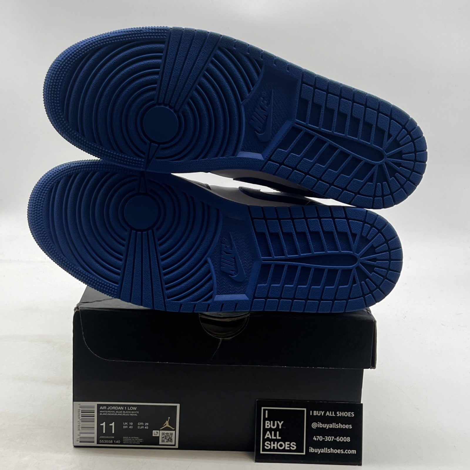 Size 11 - Air Jordan 1 Low Alternate Royal Toe (553558-140)