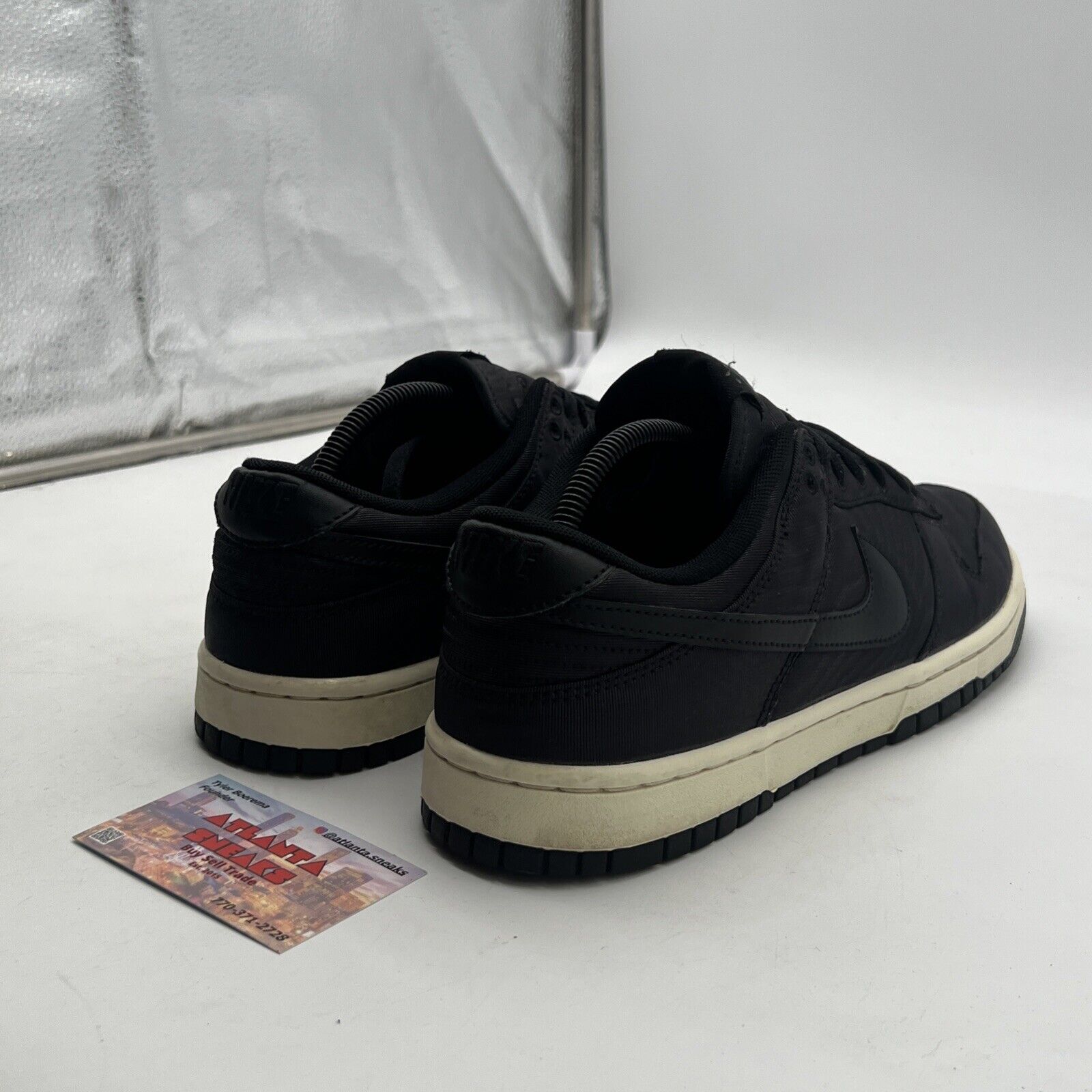Size 9.5 - Nike Dunk Low Black Canvas (DV7211-001)