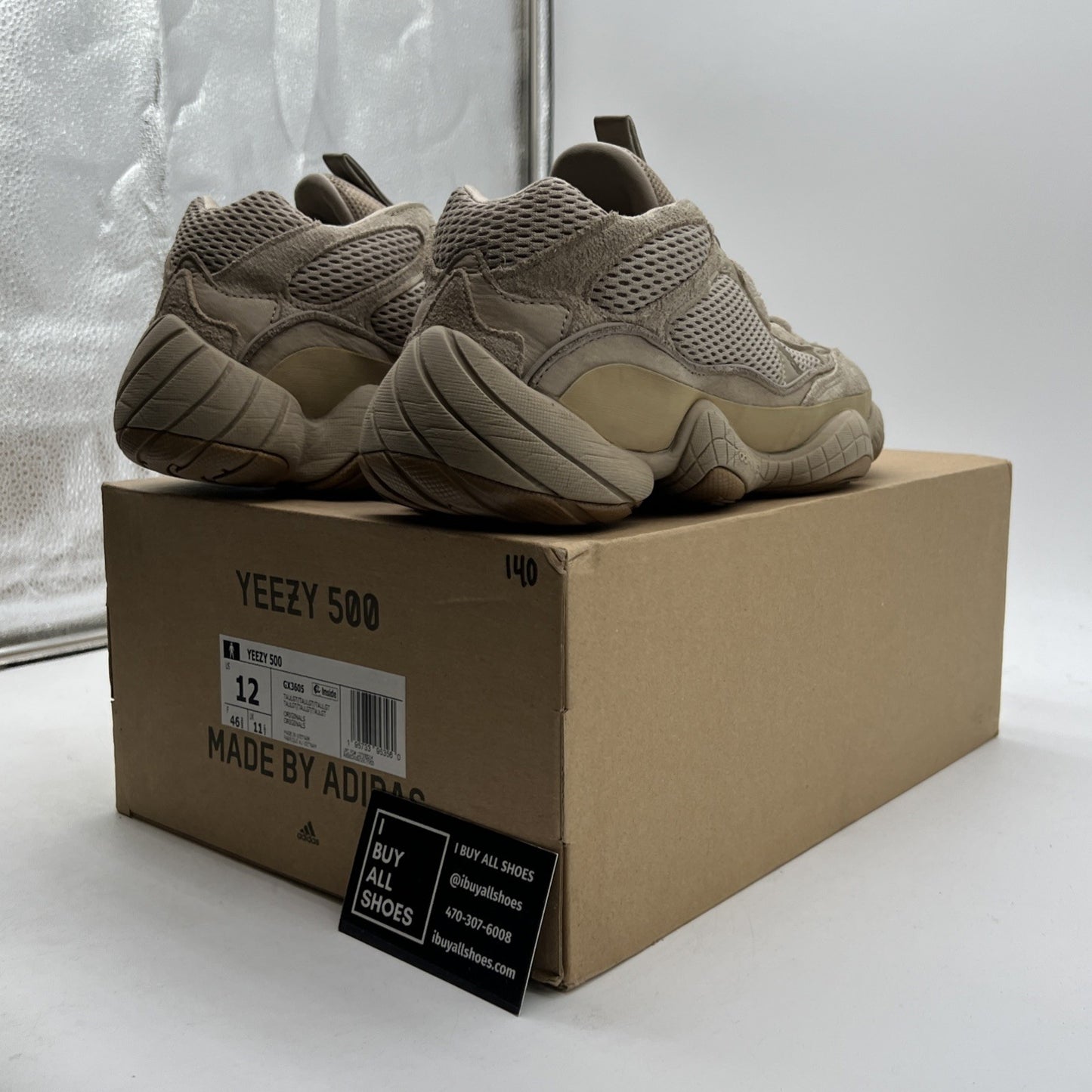 Size 12 - adidas Yeezy 500 Taupe Light (GX3605)
