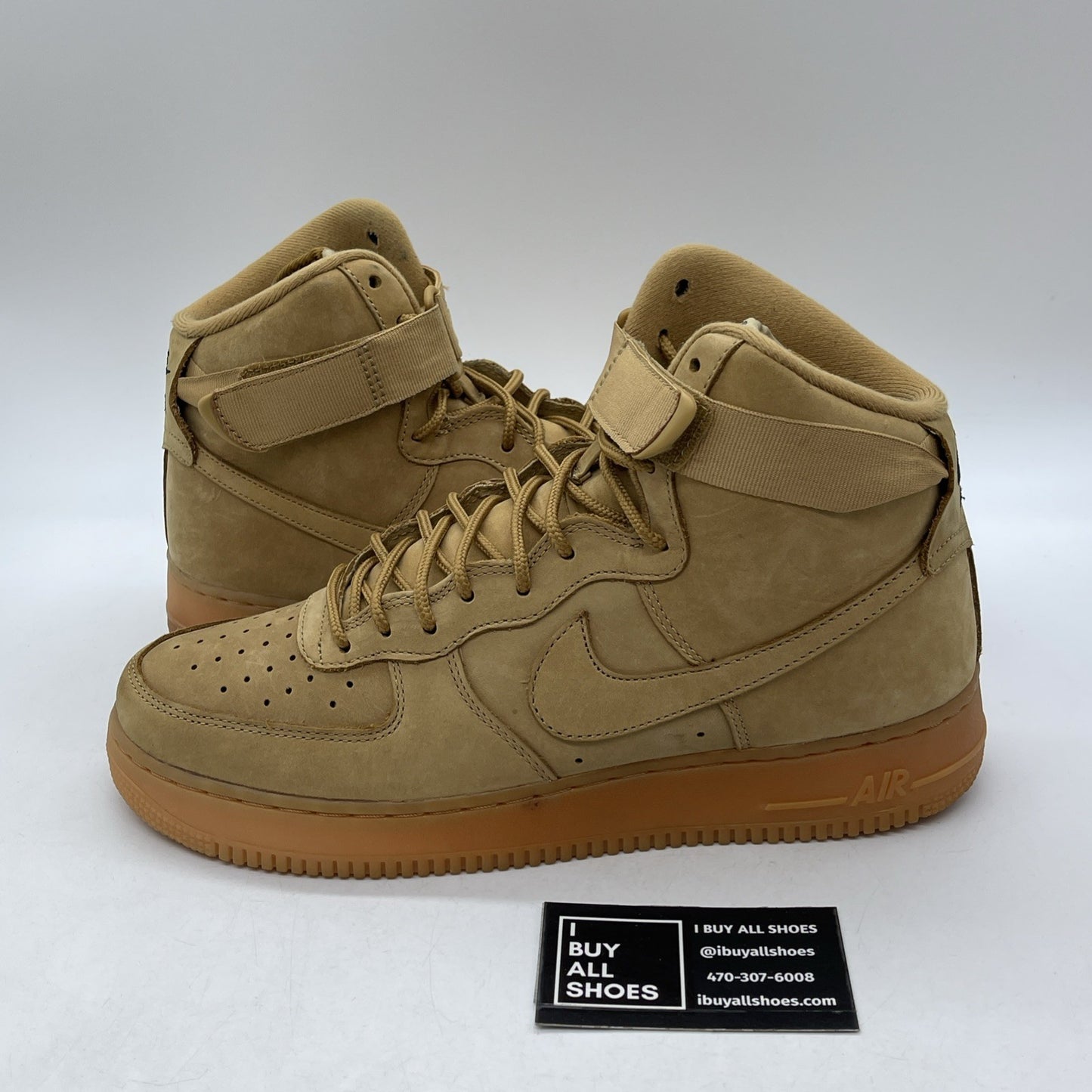 Size 10 - Nike Air Force 1 '07 LV8 WB High Flax Brown Suede (882096-200)