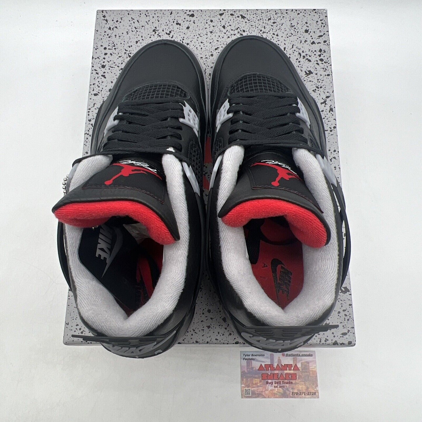 Size 11 - Air Jordan 4 Retro Bred Reimagined Red Grey Leather (FV5029-006)
