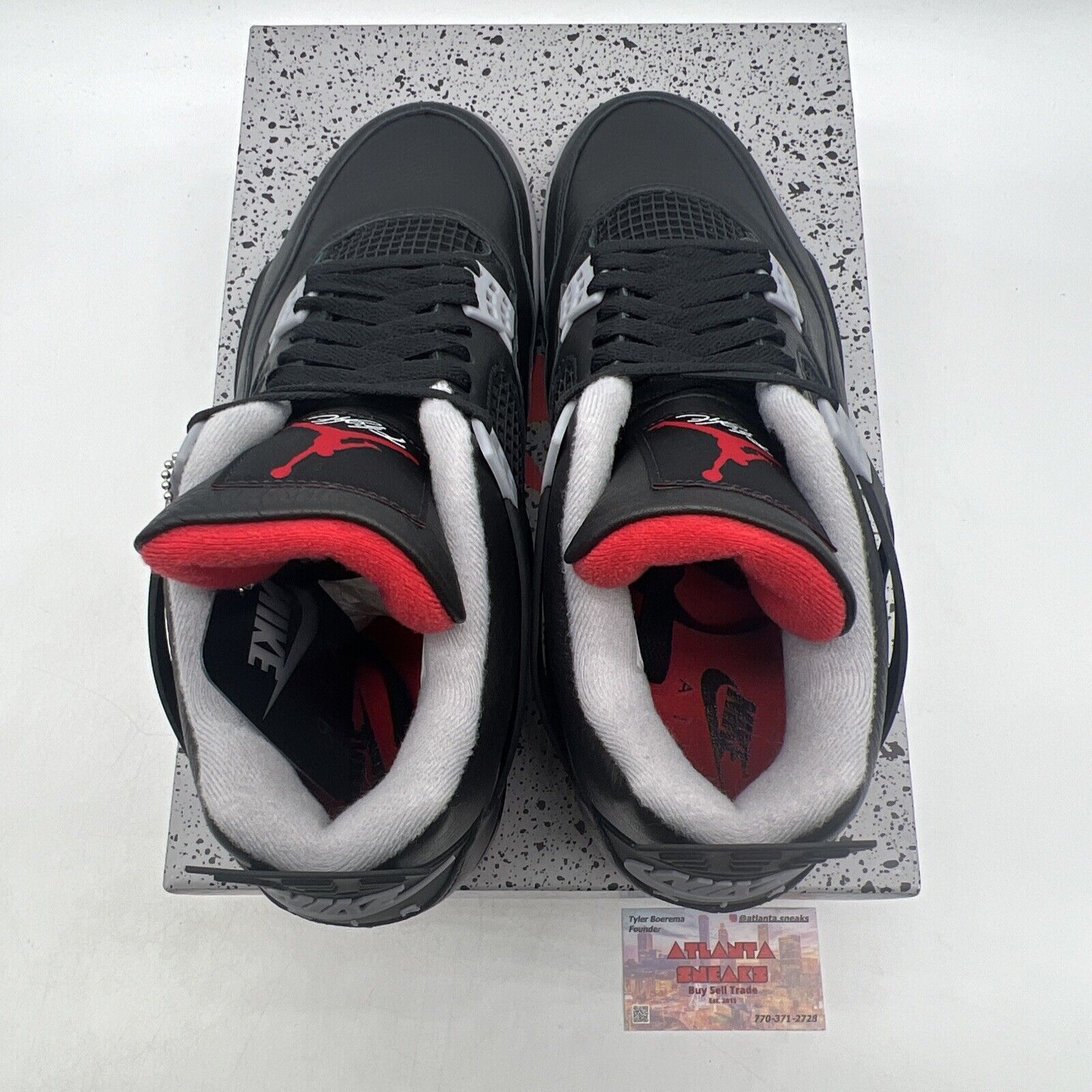Size 11 - Air Jordan 4 Retro Bred Reimagined Red Grey Leather (FV5029-006)