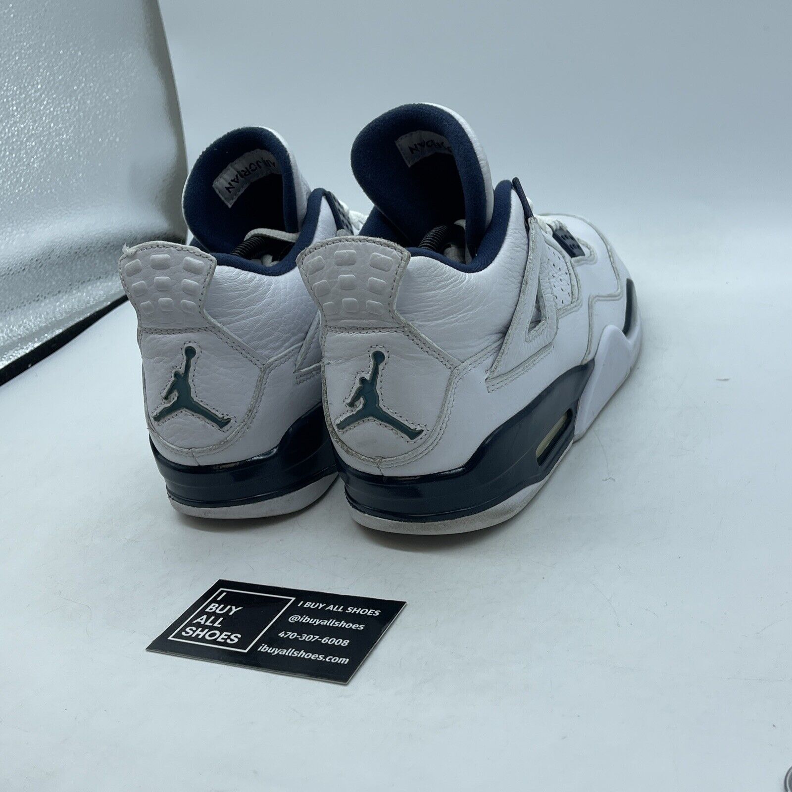 Size 10 - Air Jordan 4 Retro LS Columbia Blue White Leather (314254-107)