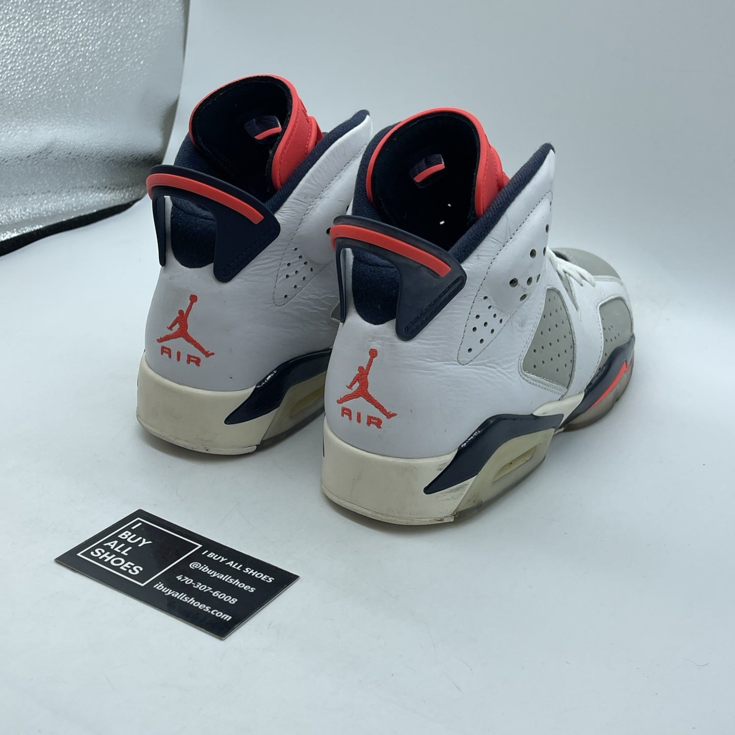 Size 9 - Air Jordan 6 Retro Tinker Grey White Leather (384664-104)