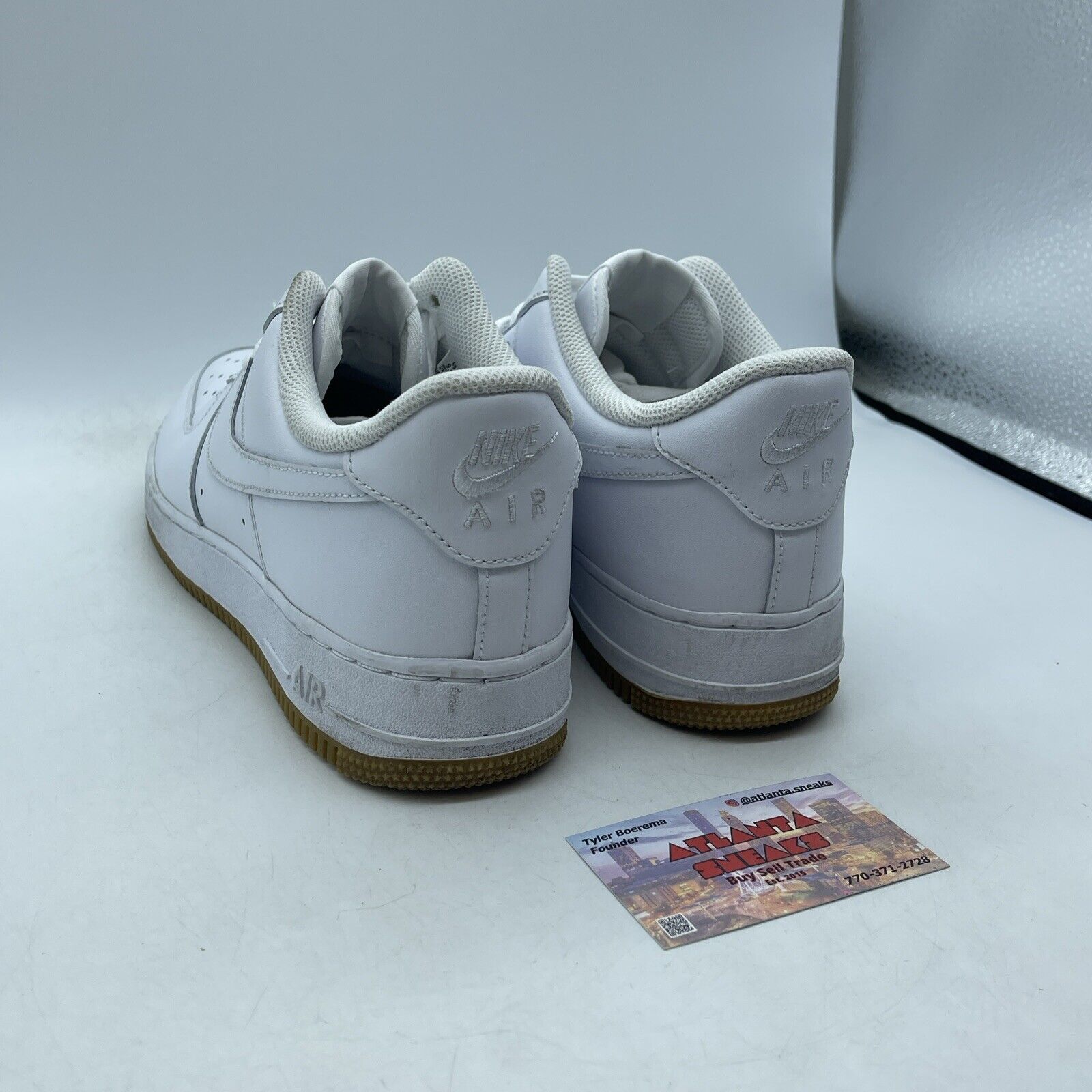 Size 9.5 - Nike Air Force 1 Low White Gum Brown Leather (DJ2739-100)