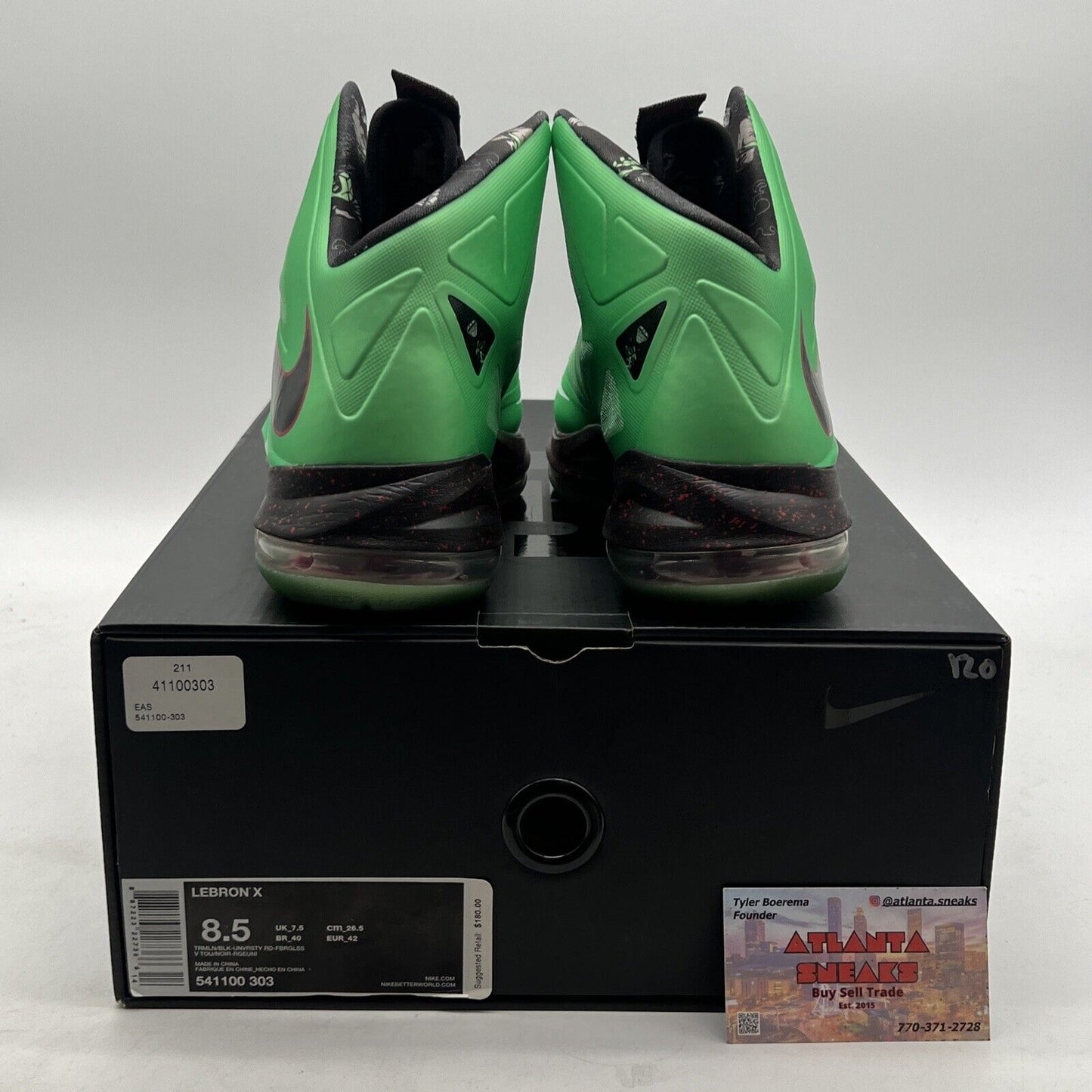 Size 8.5 - Nike LeBron 10 Cutting Jade (541100-303)