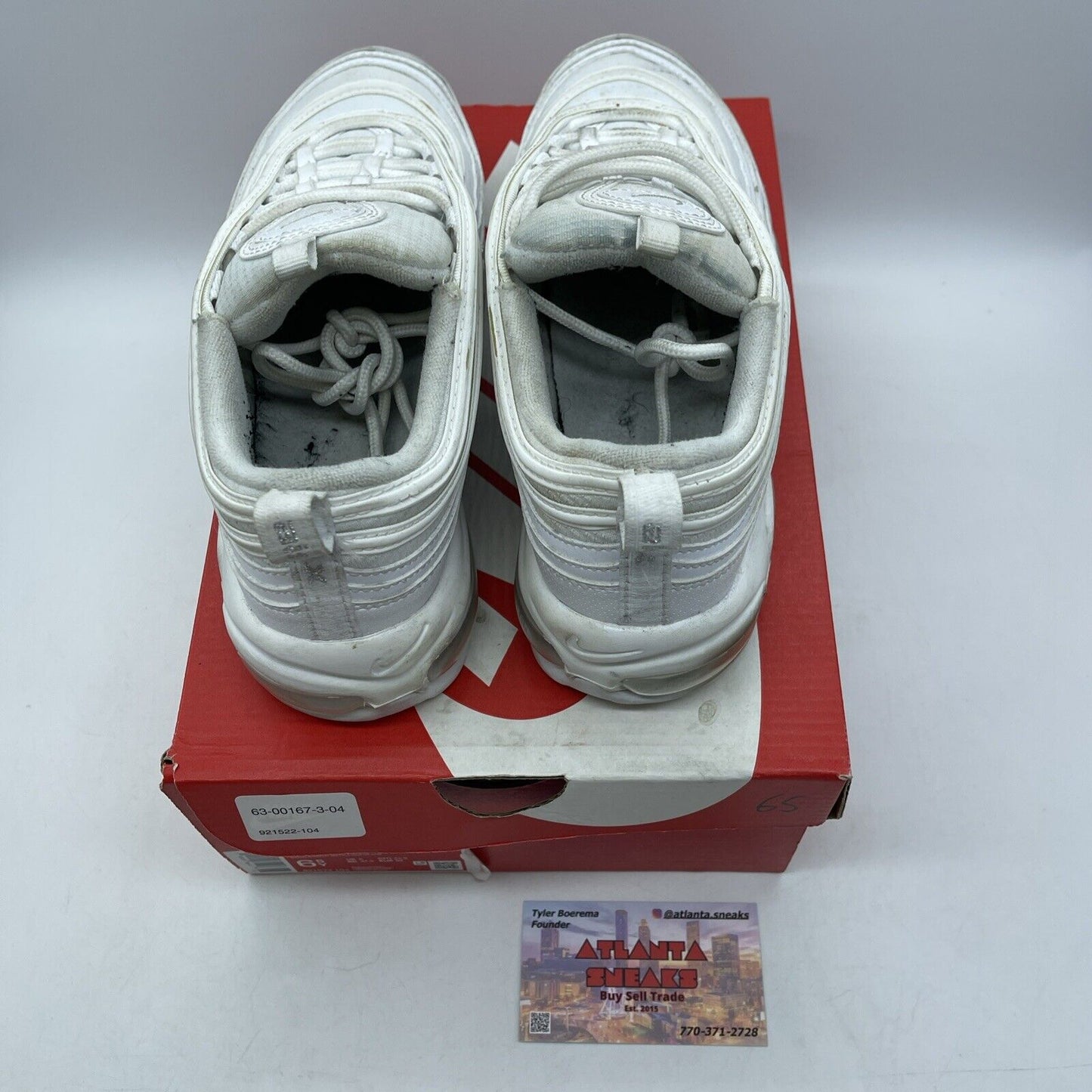 Size 6.5 (GS) - Nike Air Max 97 Low White Metallic Silver (921522-104)