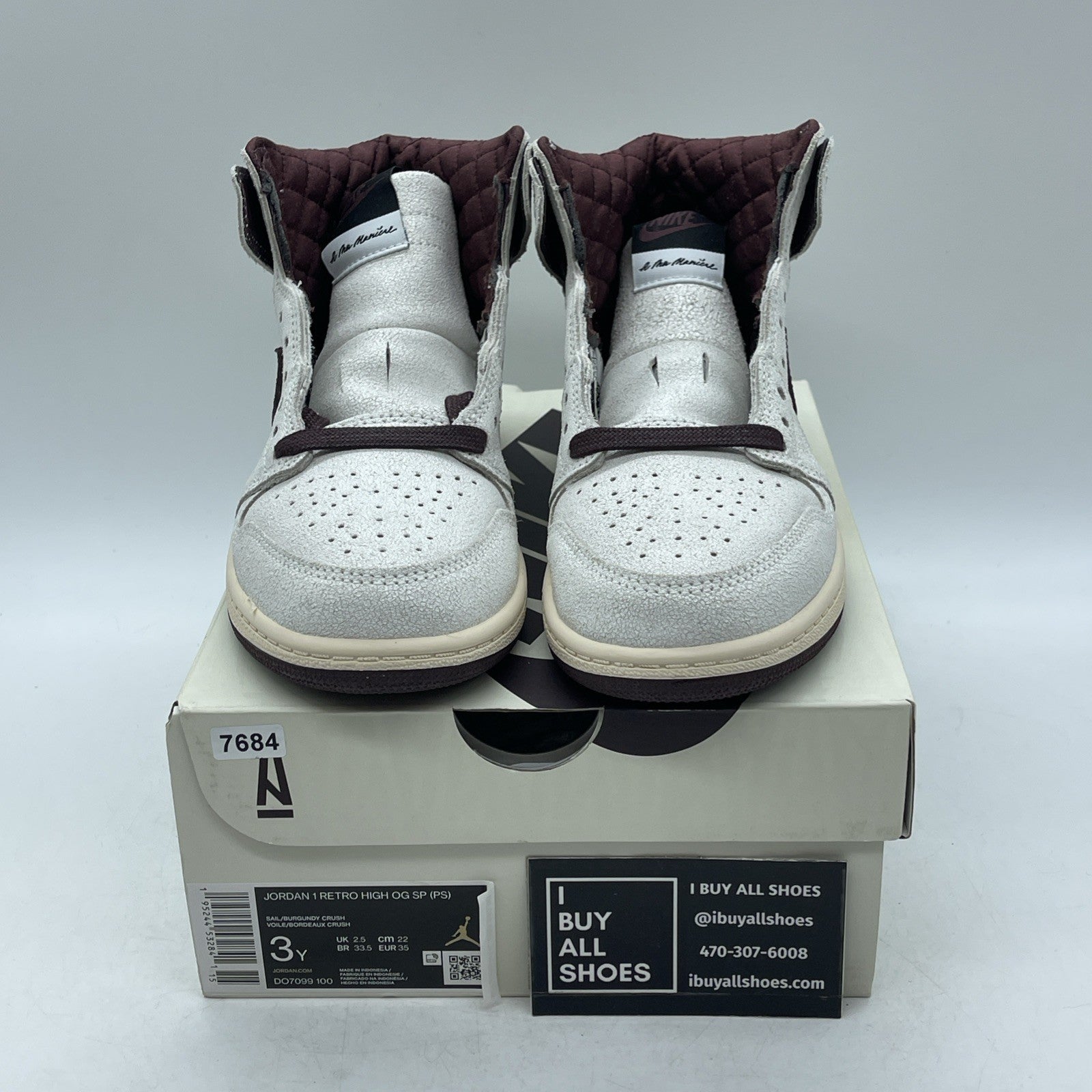 Size 3Y - Air Jordan 1 OG x A Ma Maniere High Airness (DO7099-100)