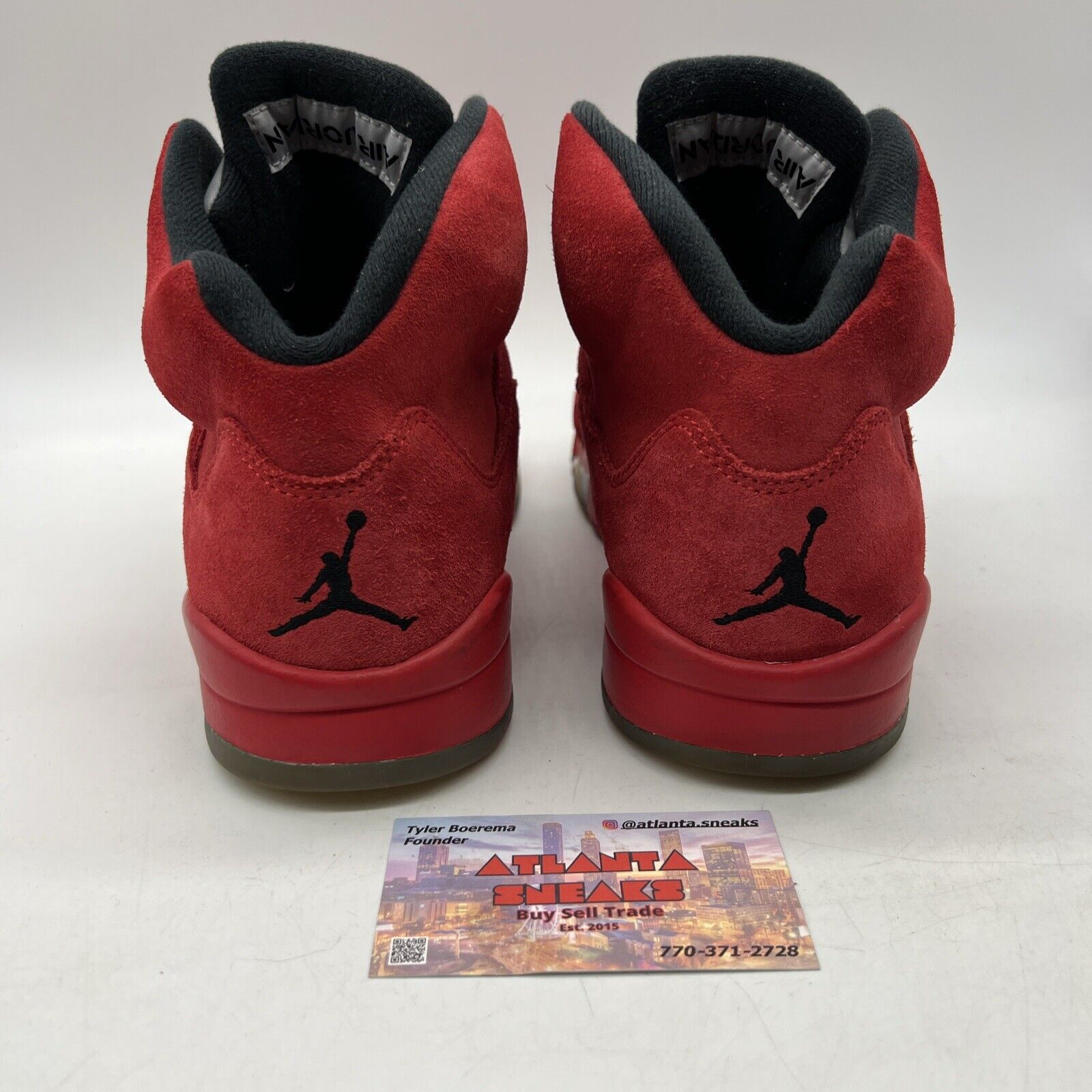 Size 8.5 - Air Jordan 5 Retro Red Suede Black Grey Suede (136027-602)