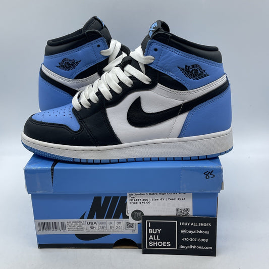 Size 6 (GS) - Air Jordan 1 High Retro OG UNC Toe (FD1437-400)