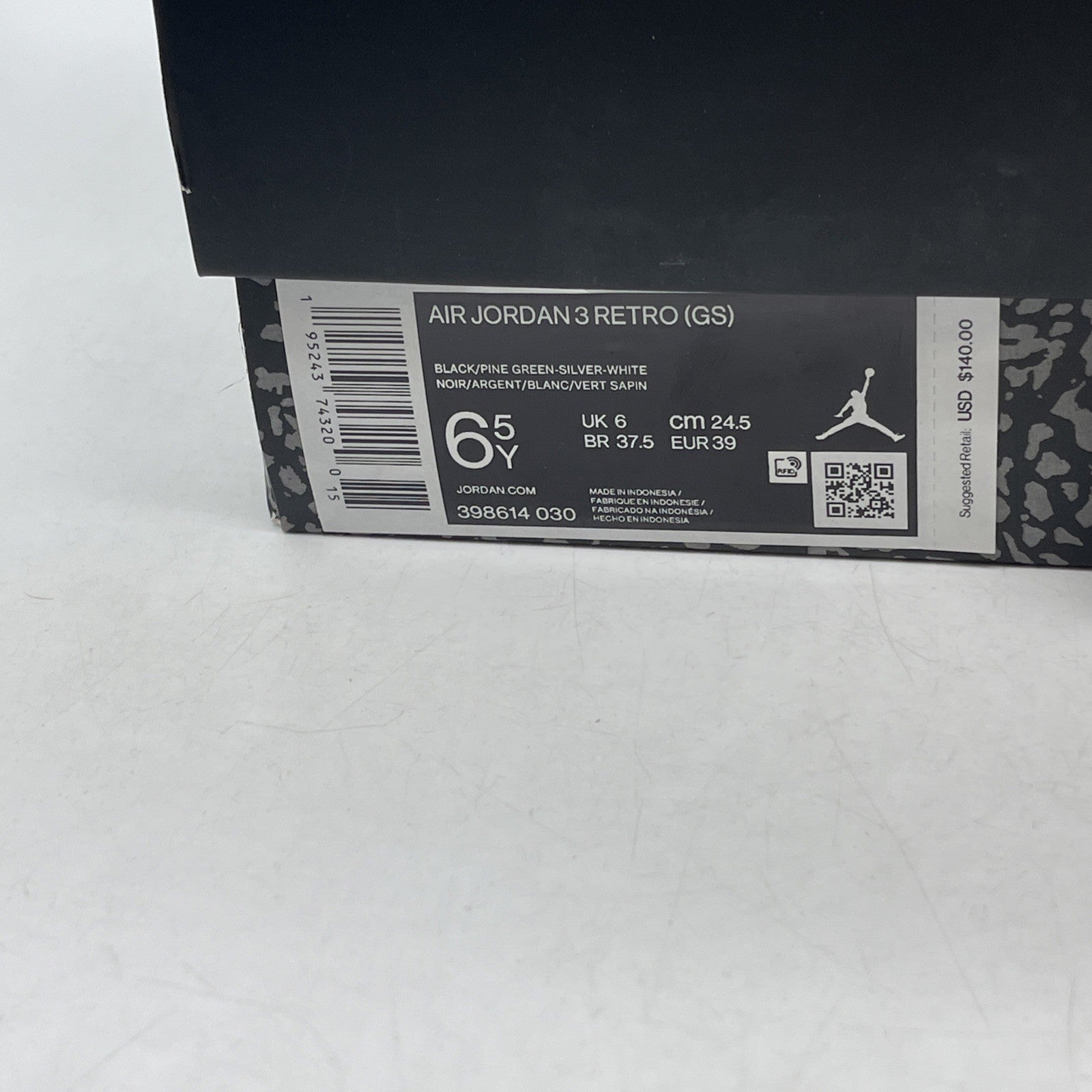 Size 6.5Y - Air Jordan 3 Retro Mid Pine Green (398614-030)