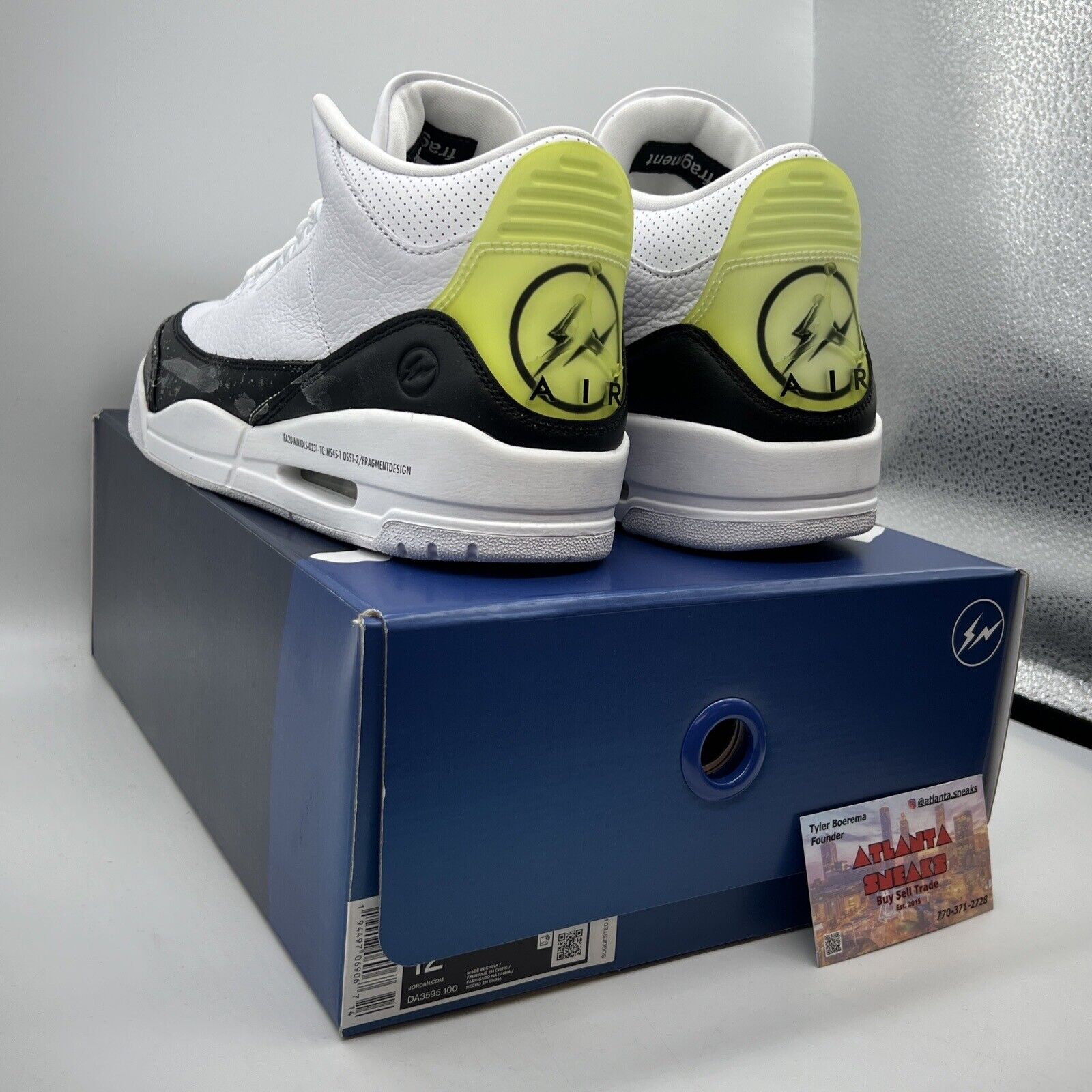 Size 12 - Jordan 3 Retro SP x Fragment Design Mid White Brand New Og All