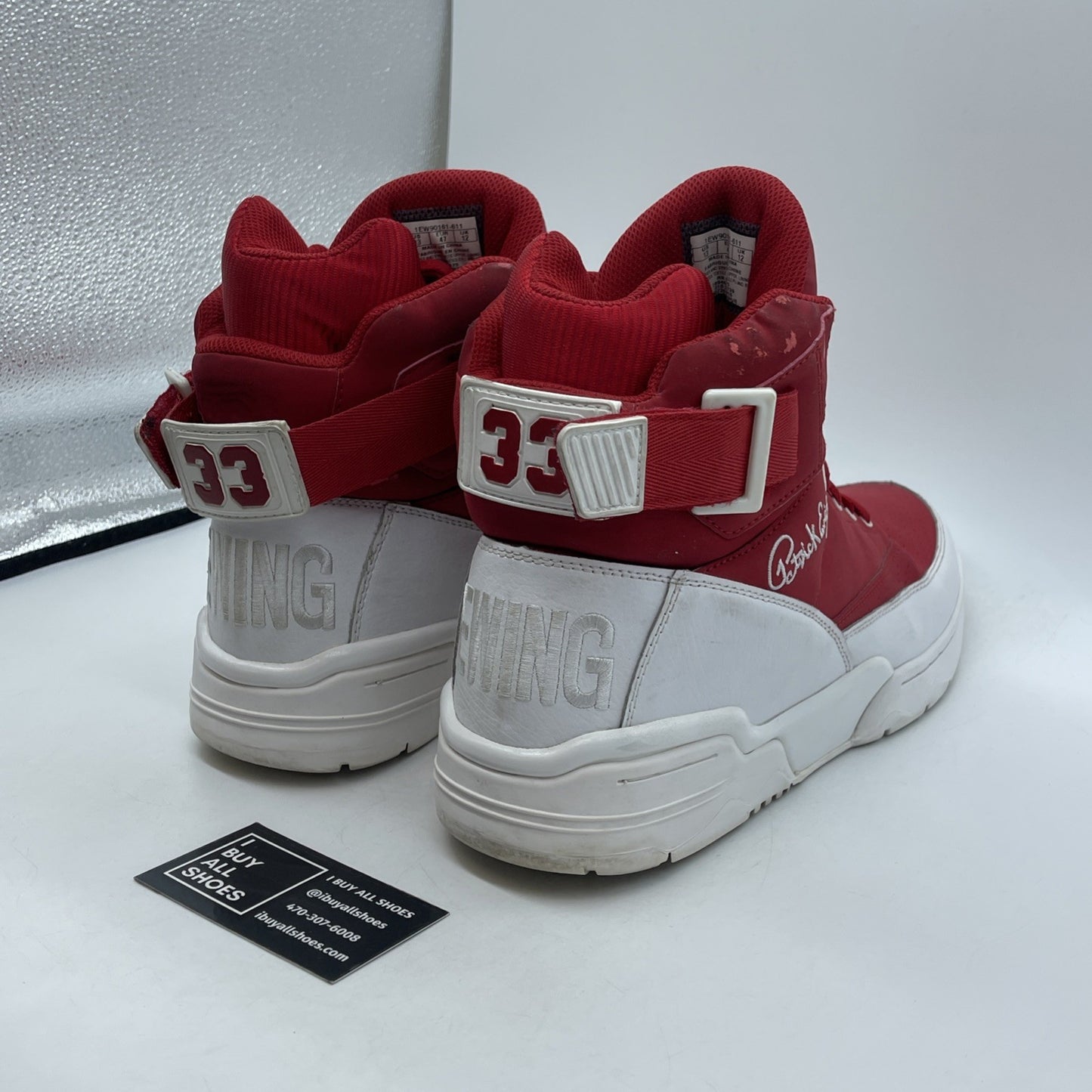 Size 13 - Ewing 33 HI Strawberries and Cream Red White Suede (1EW90161-611)