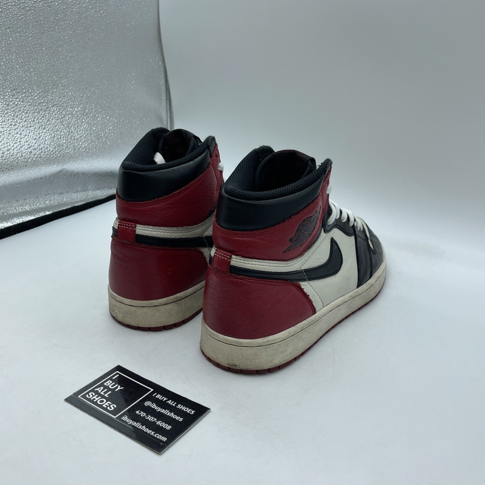 Size 8.5 - Jordan 1 Retro OG High Bred Toe Black Red Leather (555088-610)