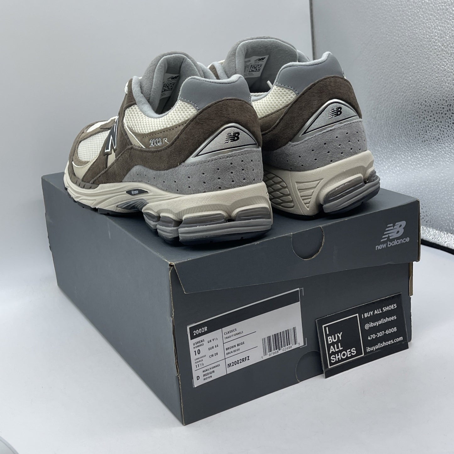 Size 10 - New Balance 2002R Emerging Brown Pack Grey Suede Leather  (M2002RFZ)