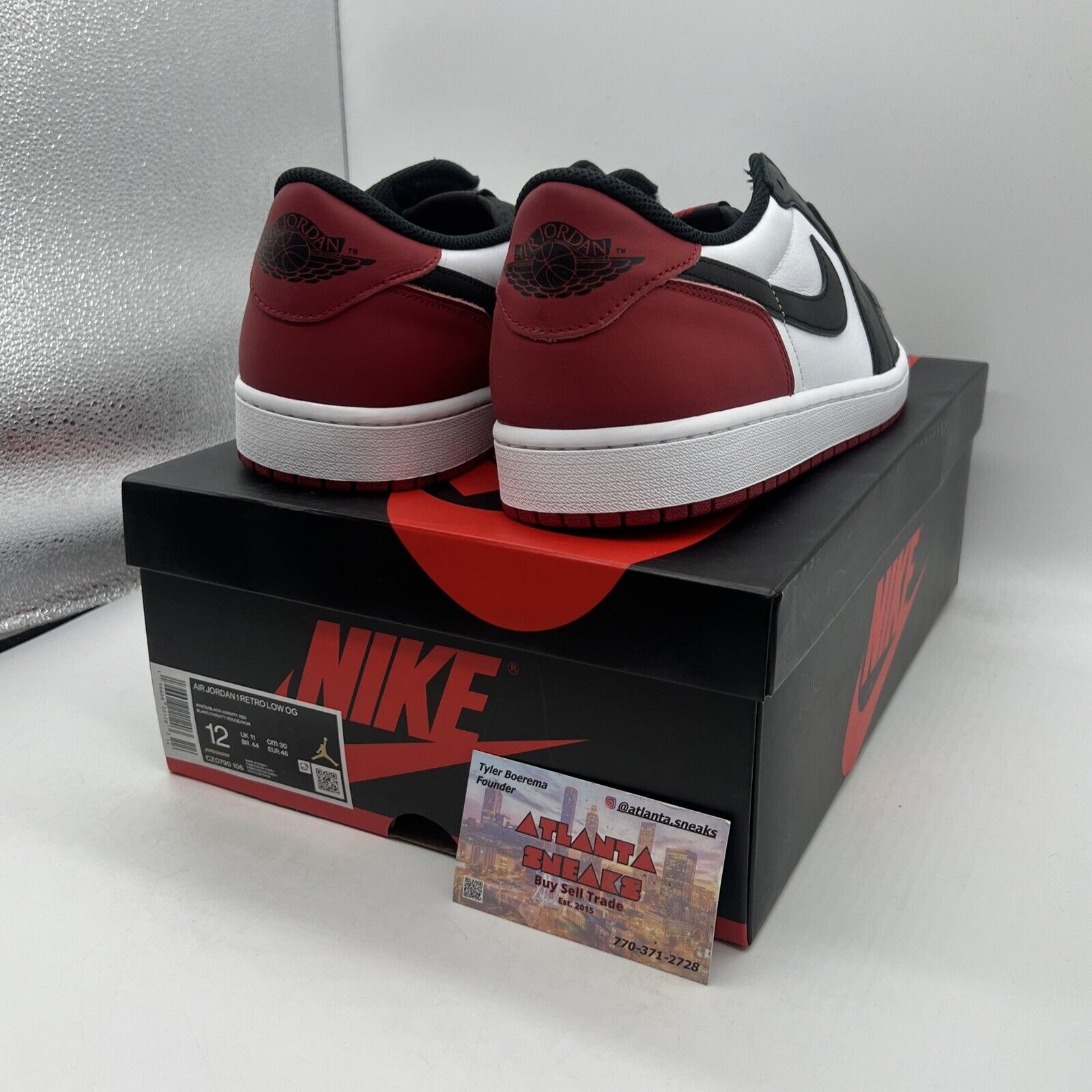 Size 12 - Air Jordan 1 Retro OG Black Toe Brand New Og All Red Black White DS