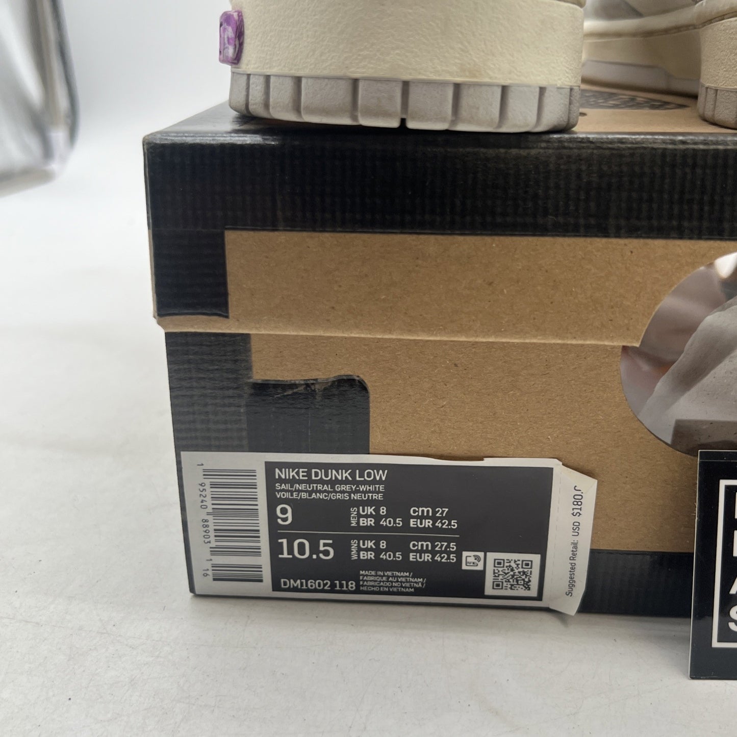 Size 9 - Off-White x Nike Dunk Low Lot 03 of 50 (DM1602-118)