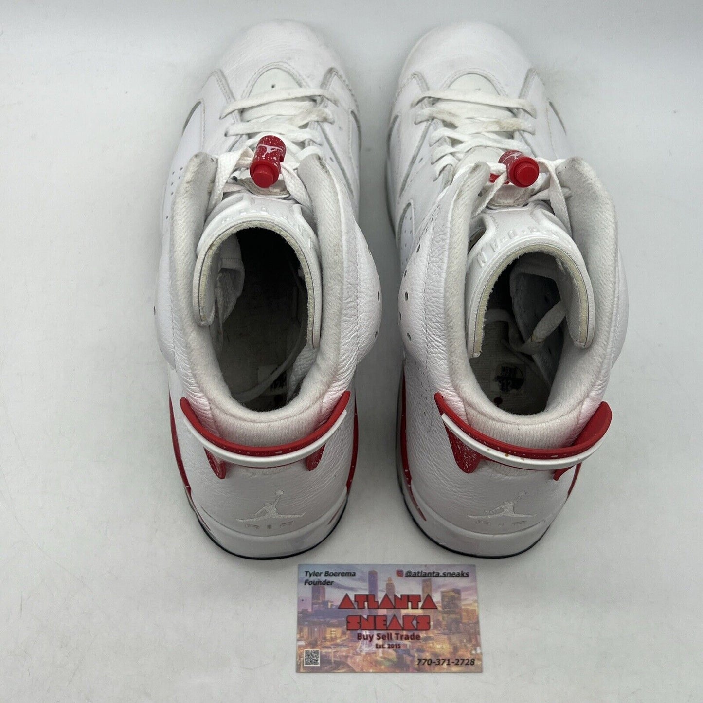 Size 12 - Jordan 6 White and University Red 2022 White Leather (CT8529-162)