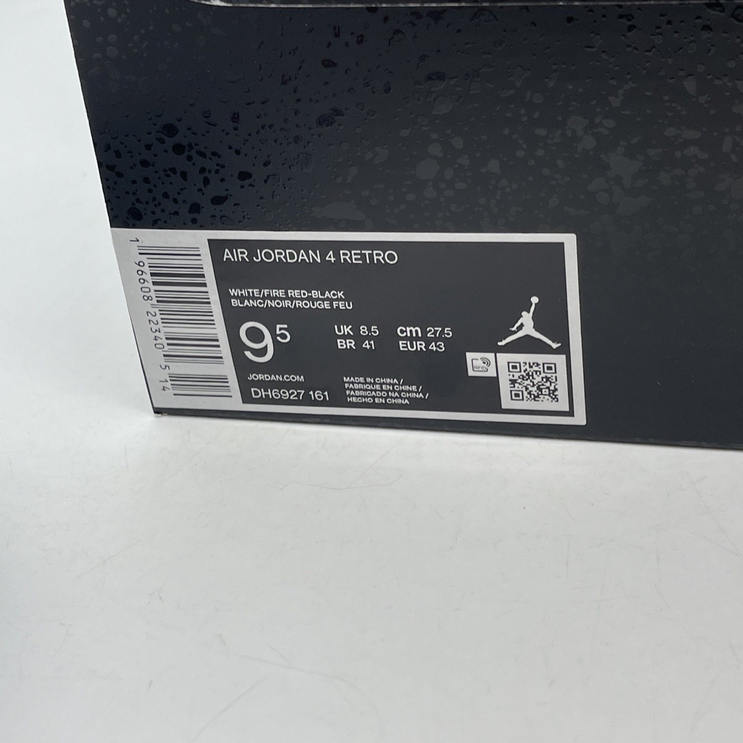 Size 9.5 - Air Jordan 4 Retro Mid Red Cement White Leather (DH6927-161)