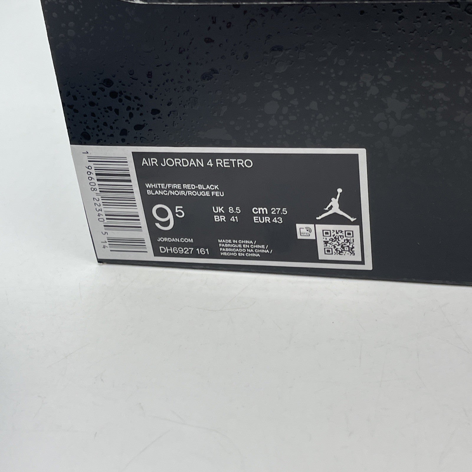 Size 9.5 - Air Jordan 4 Retro Mid Red Cement White Leather (DH6927-161)