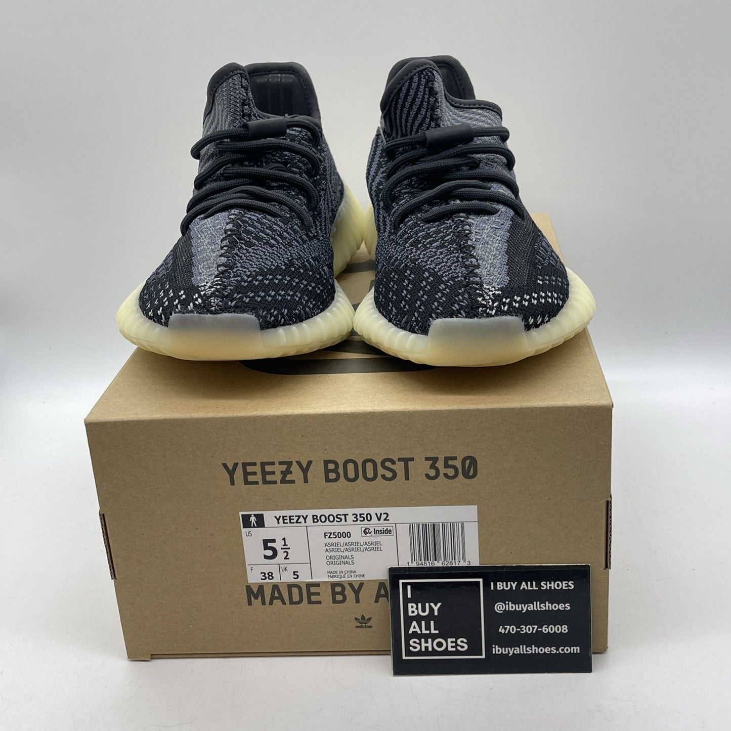 Size 5.5 - adidas Yeezy Boost 350 V2 Low Carbon Suede (FZ5000)